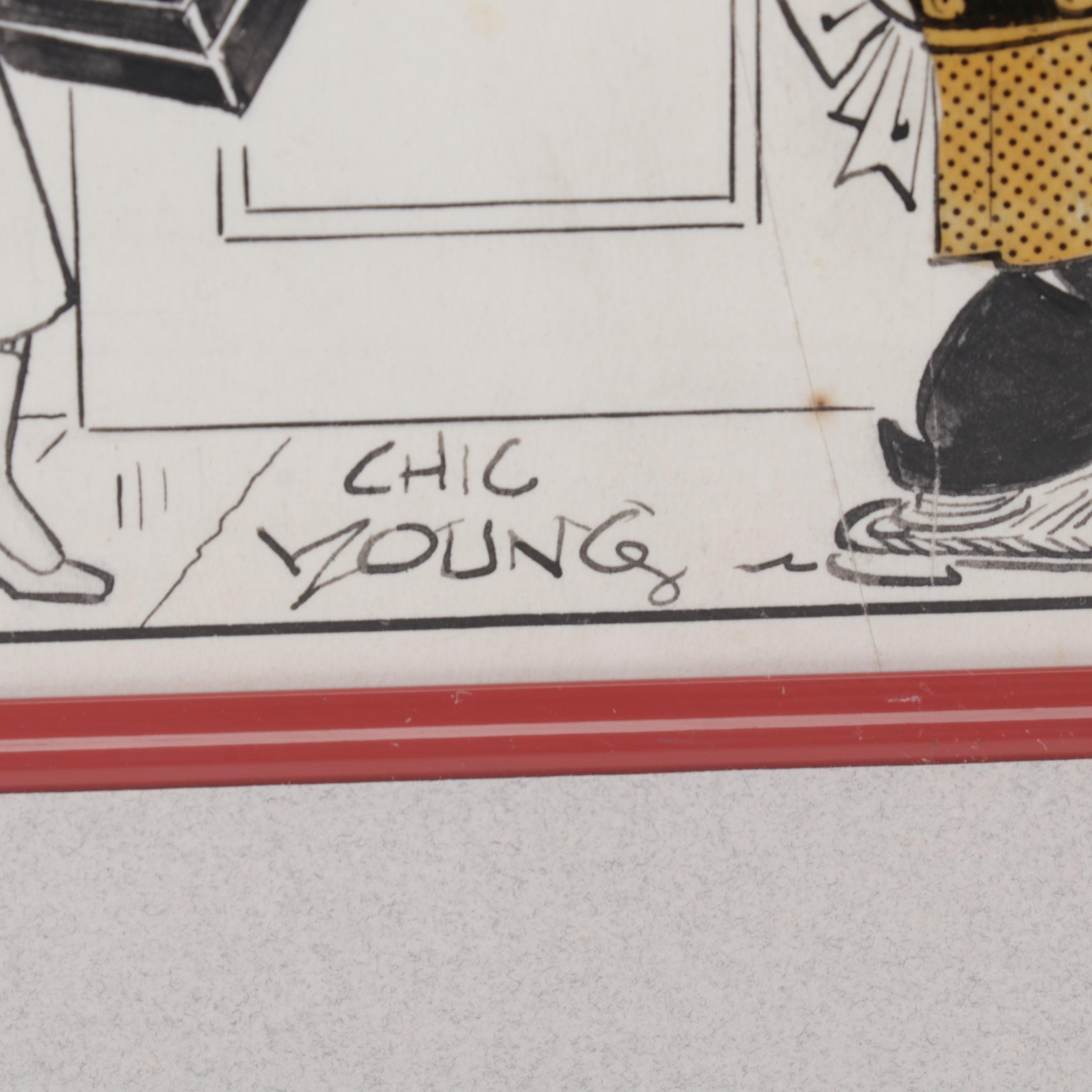 Chic Young "Blondie" Original Comic Strip, 1958