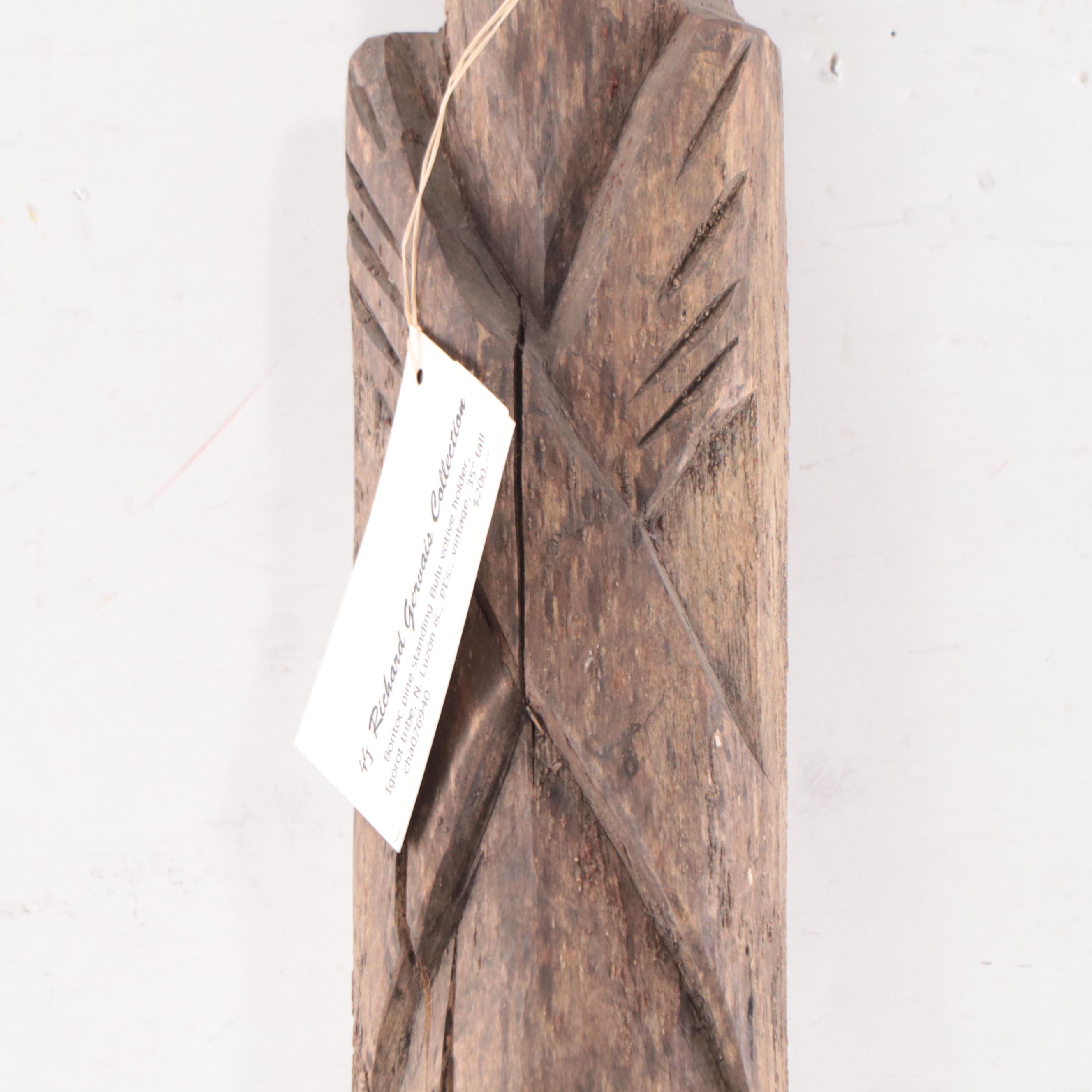 Igorot Hand-Carved Wooden Votive Holder, Philippines