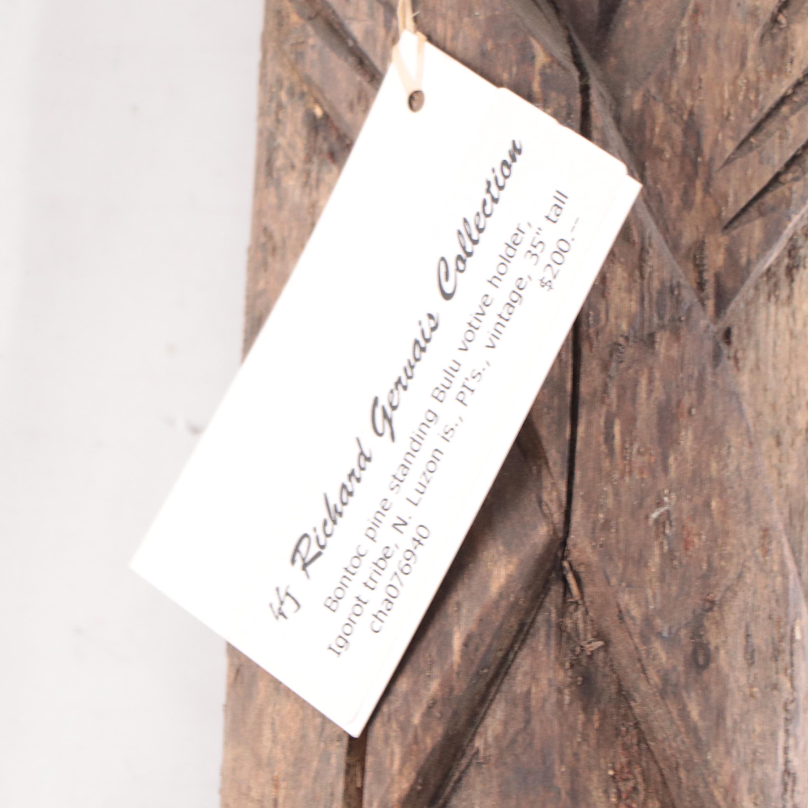 Igorot Hand-Carved Wooden Votive Holder, Philippines