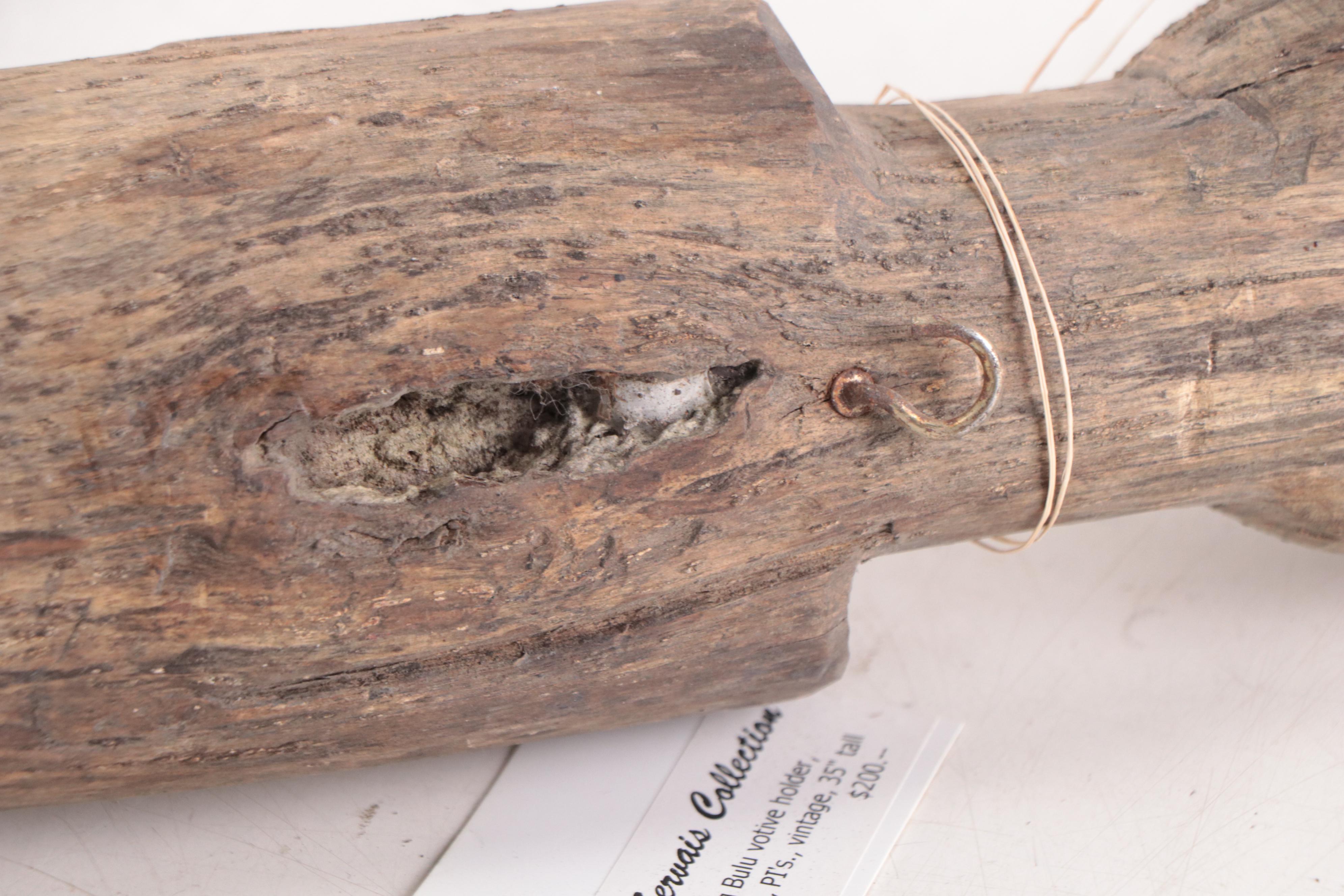 Igorot Hand-Carved Wooden Votive Holder, Philippines