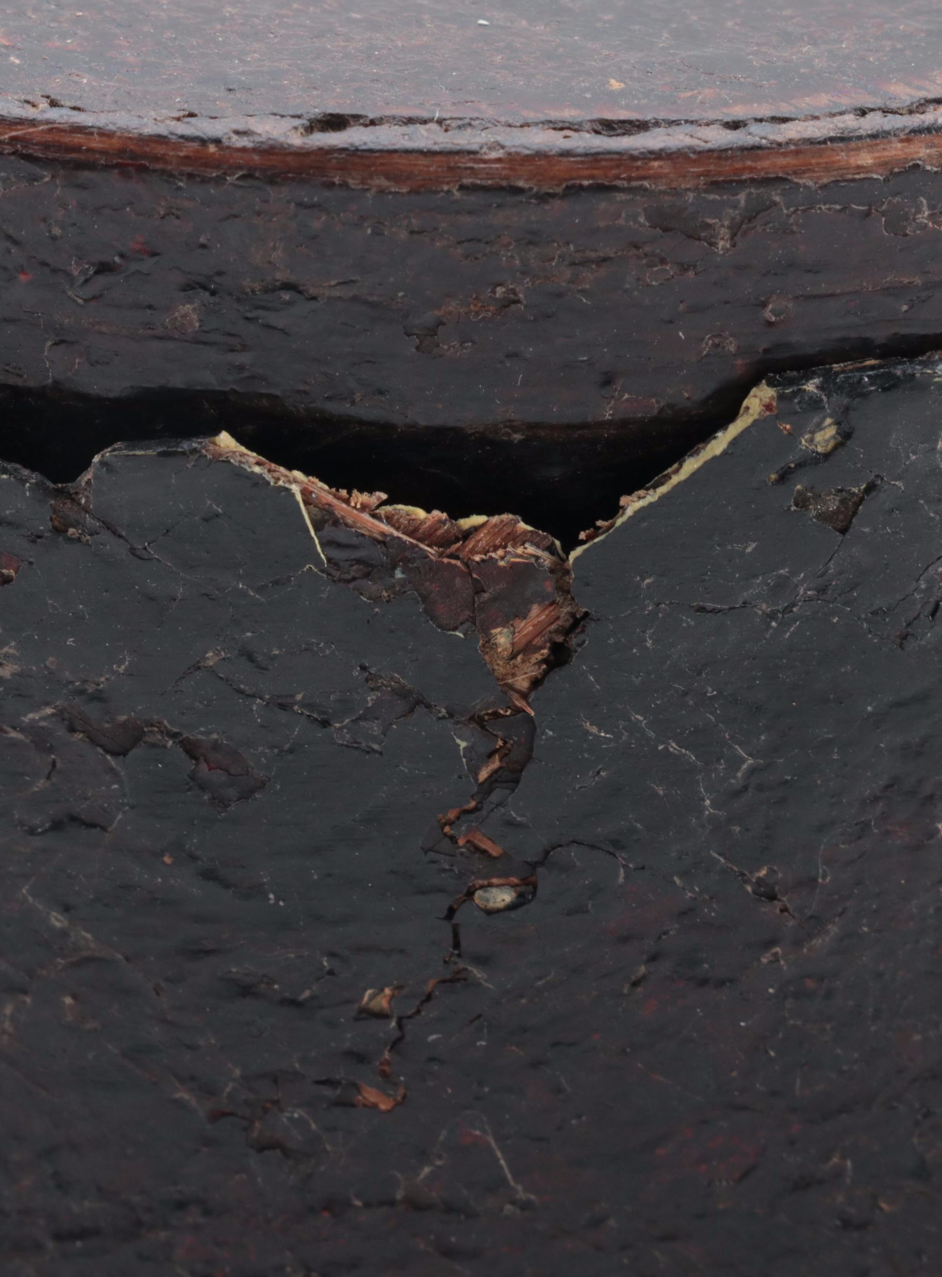 Indonesian Bamboo Box with Burmese Bamboo Woven Basket and Black Lacquer Box