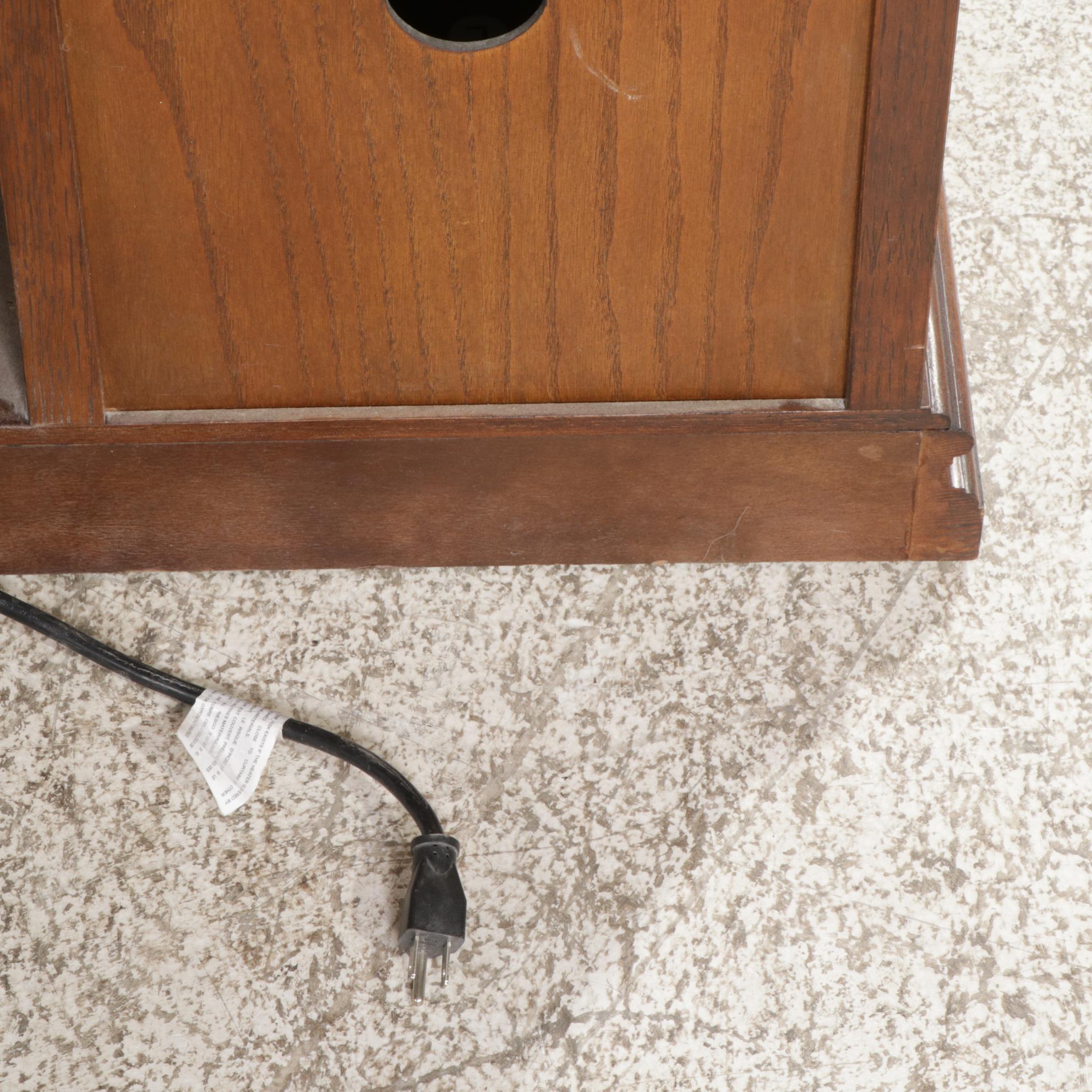 Febo Flame Electric Fireplace in Oak Media Cabinet