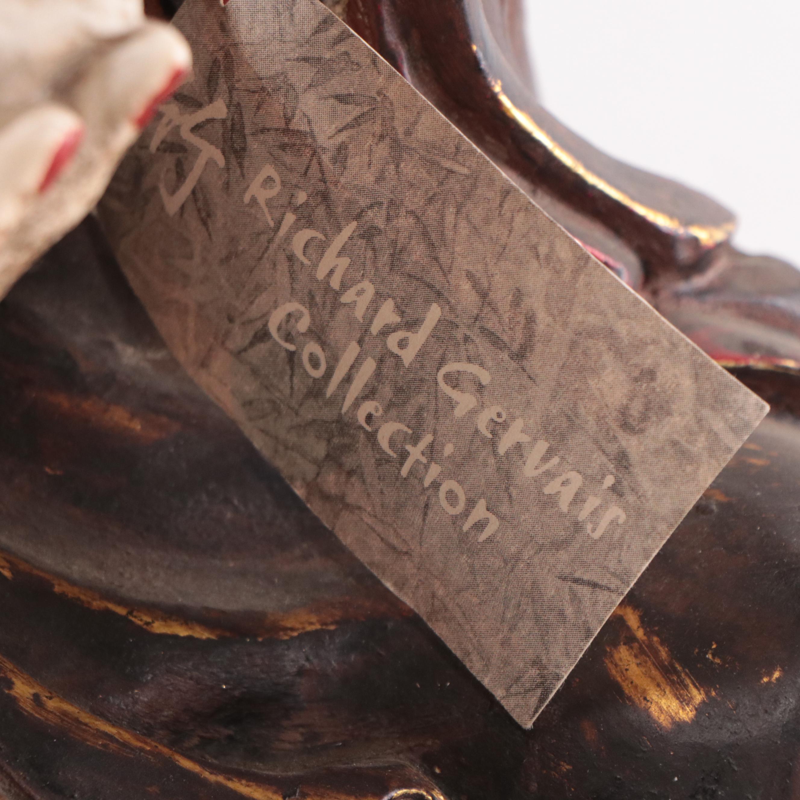 Vietnamese Lacquer Wood Thi-Kinh Protector Figure, Early 20th Century