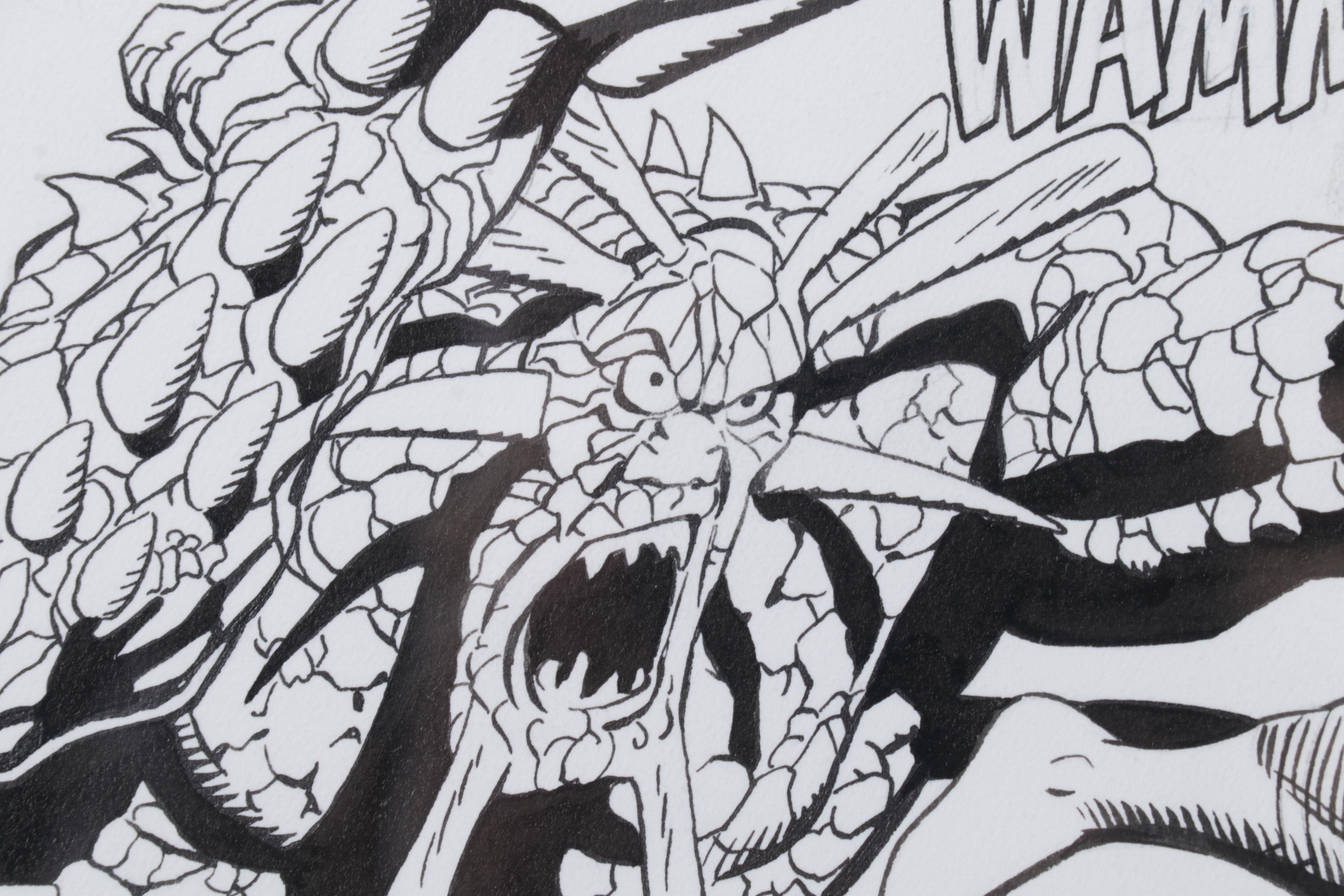 DC Comics Ink Drawing Draft Featuring Superman, Circa 1993