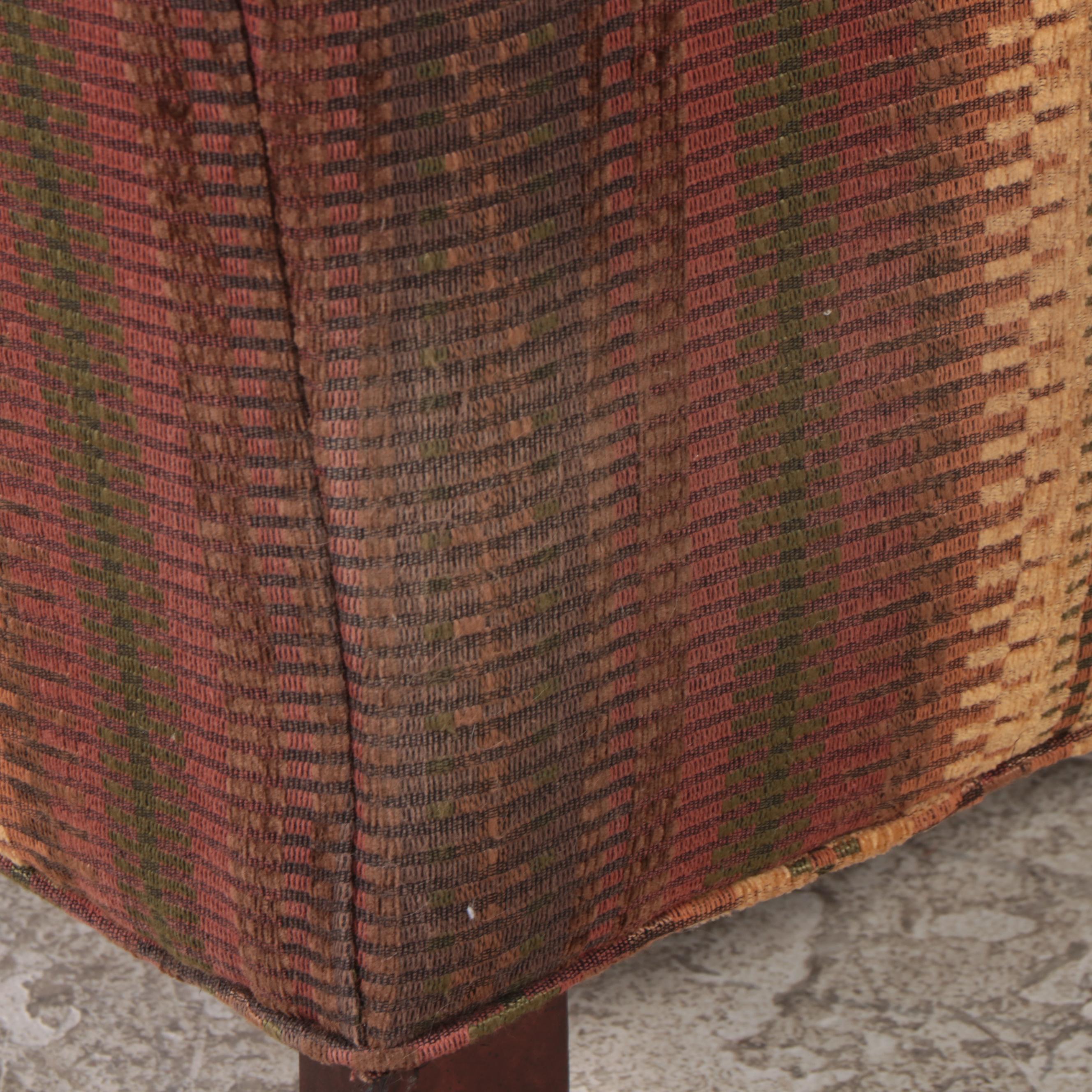 Fairfield Chair Company Custom-Upholstered Wingback Armchair and Ottoman