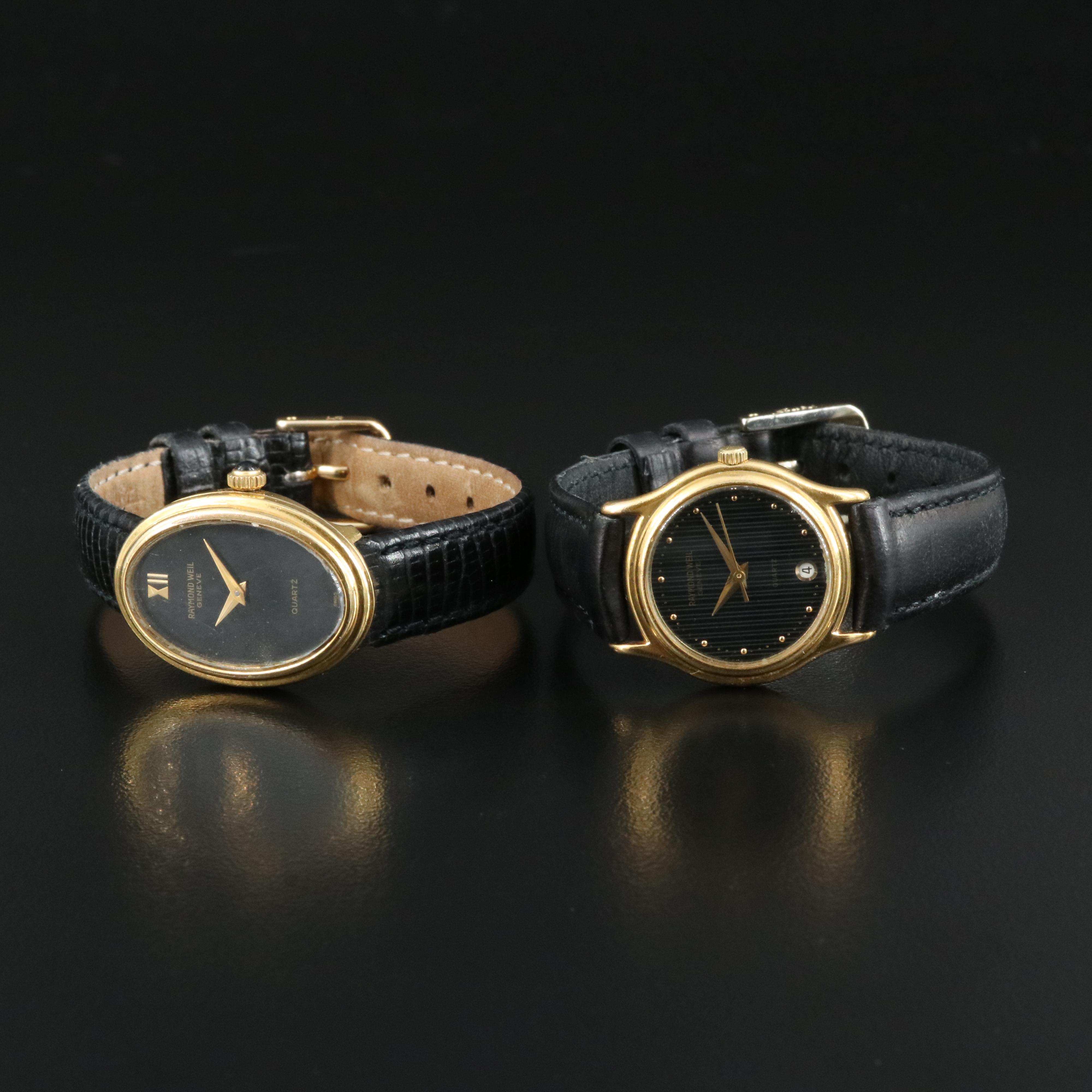 Pair of Raymond Weil Gold-Plated Watches