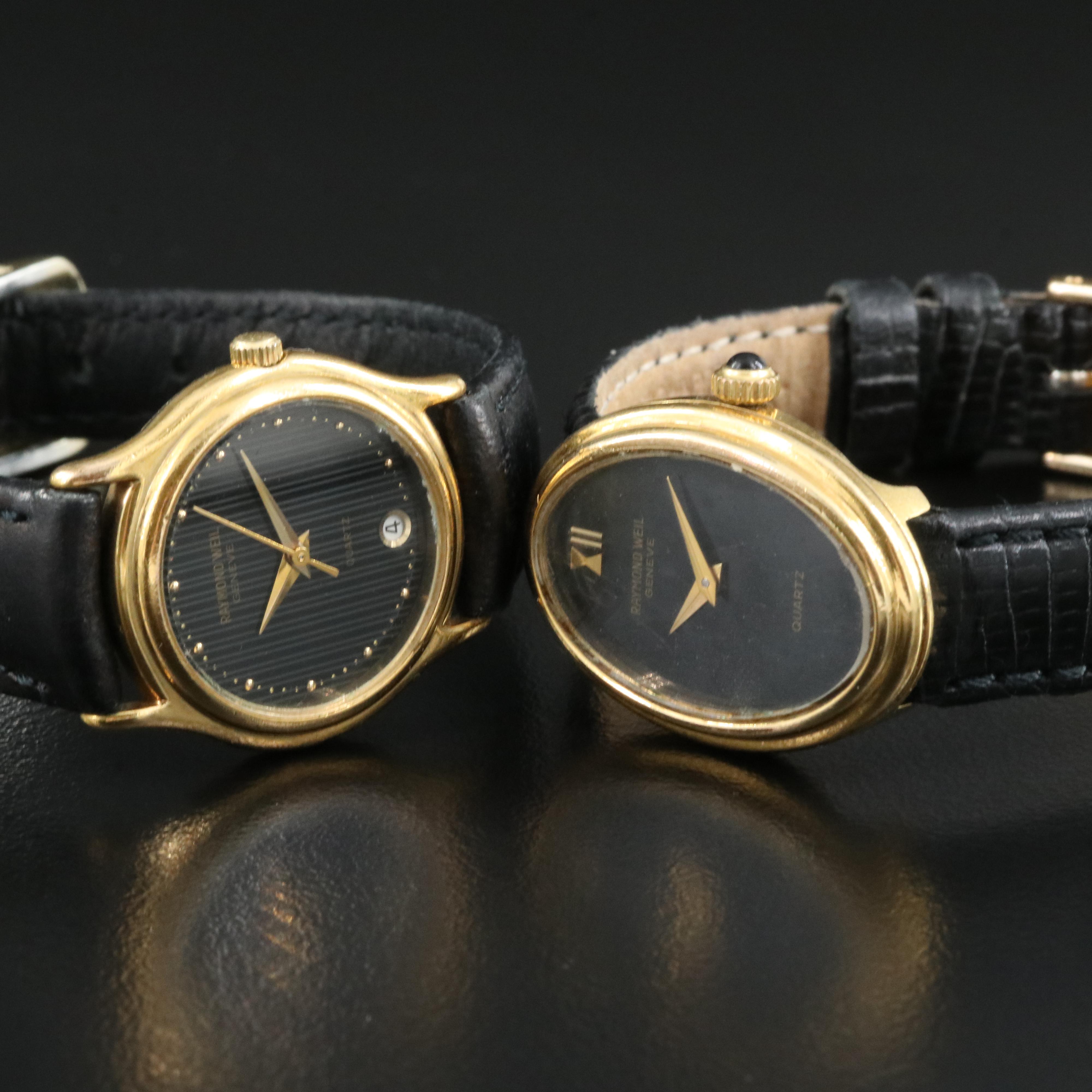 Pair of Raymond Weil Gold-Plated Watches