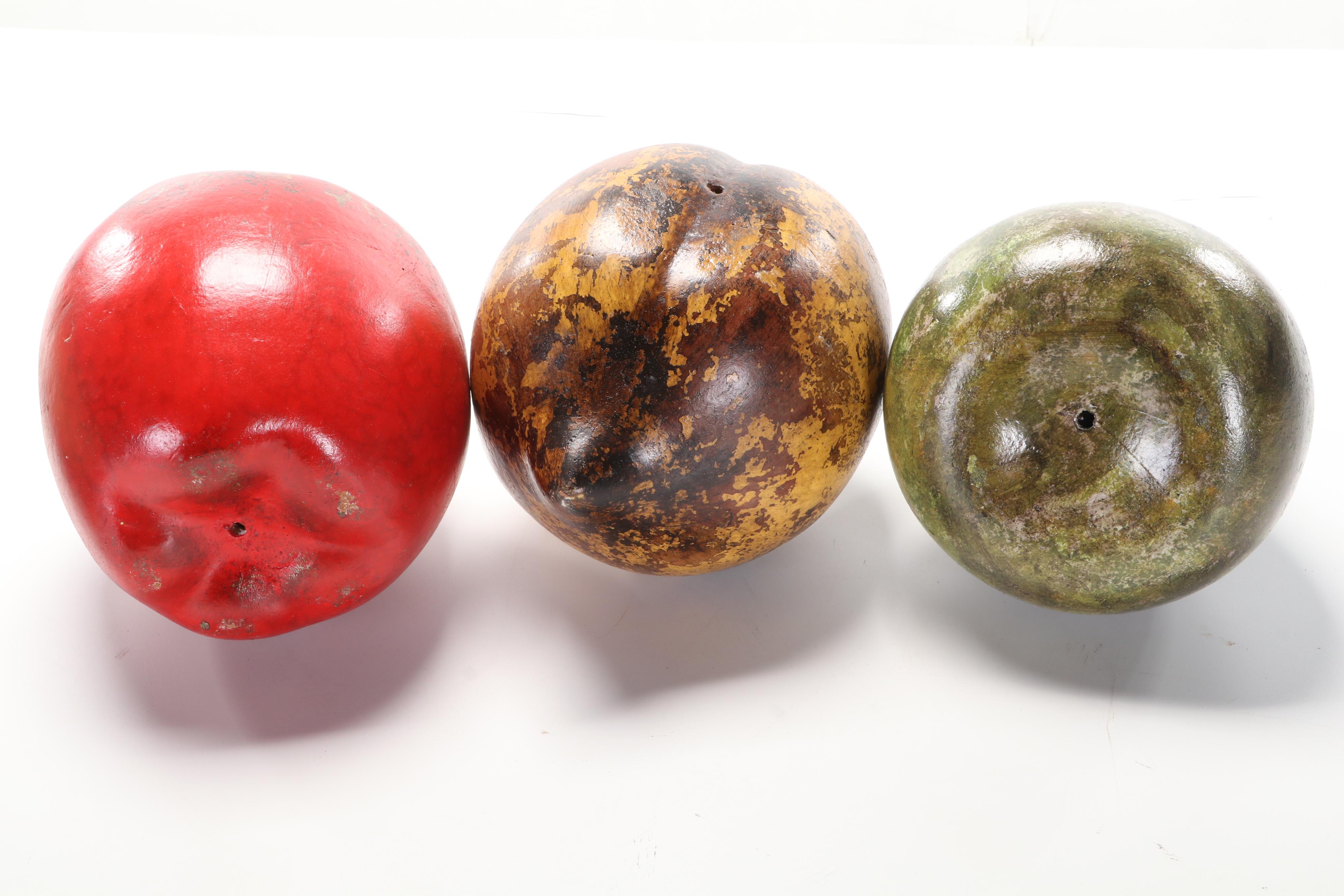 Composite Fruit Bowl With Faux Fruit