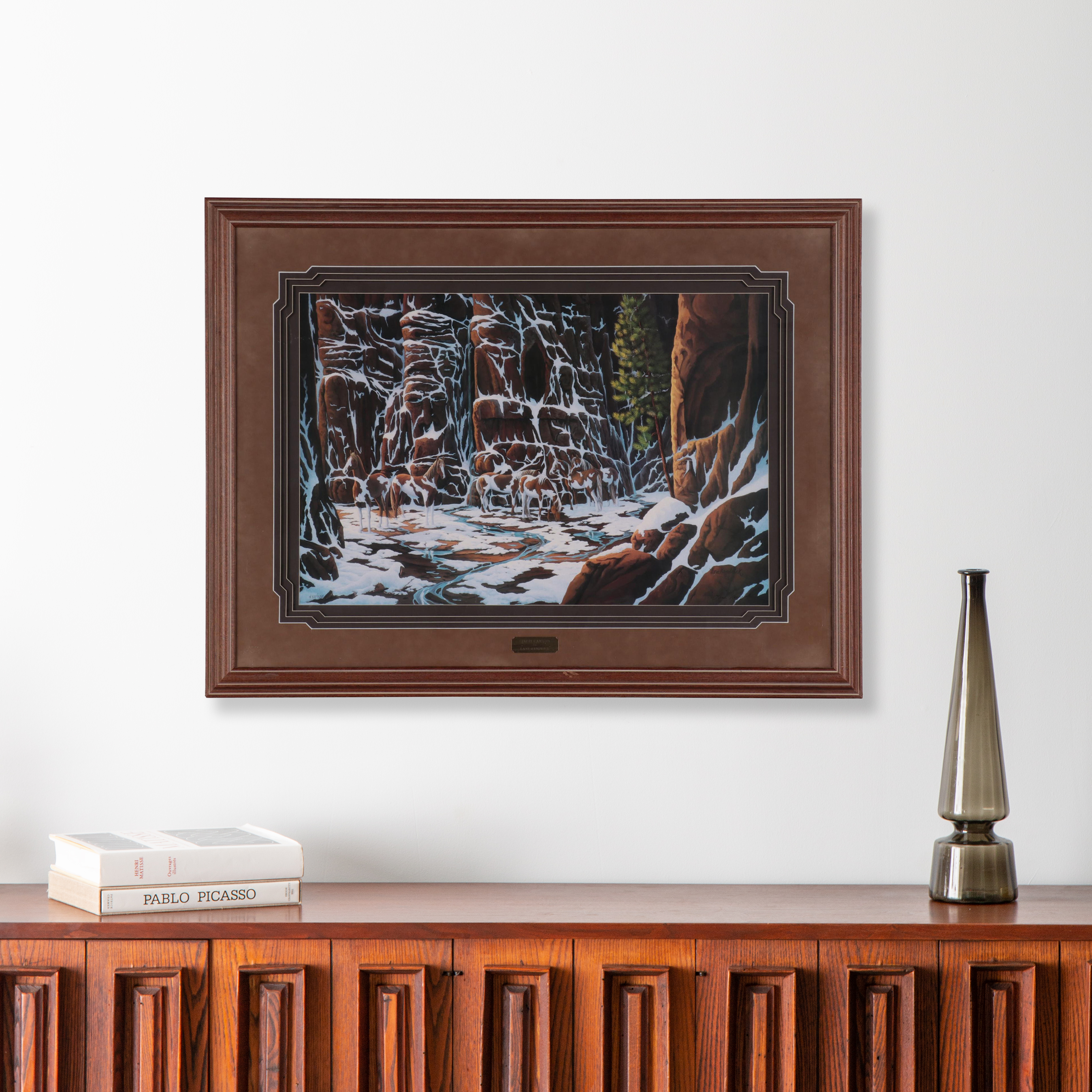 Lane Kendrick Offset Lithograph of Horses "Spirit Canyon"