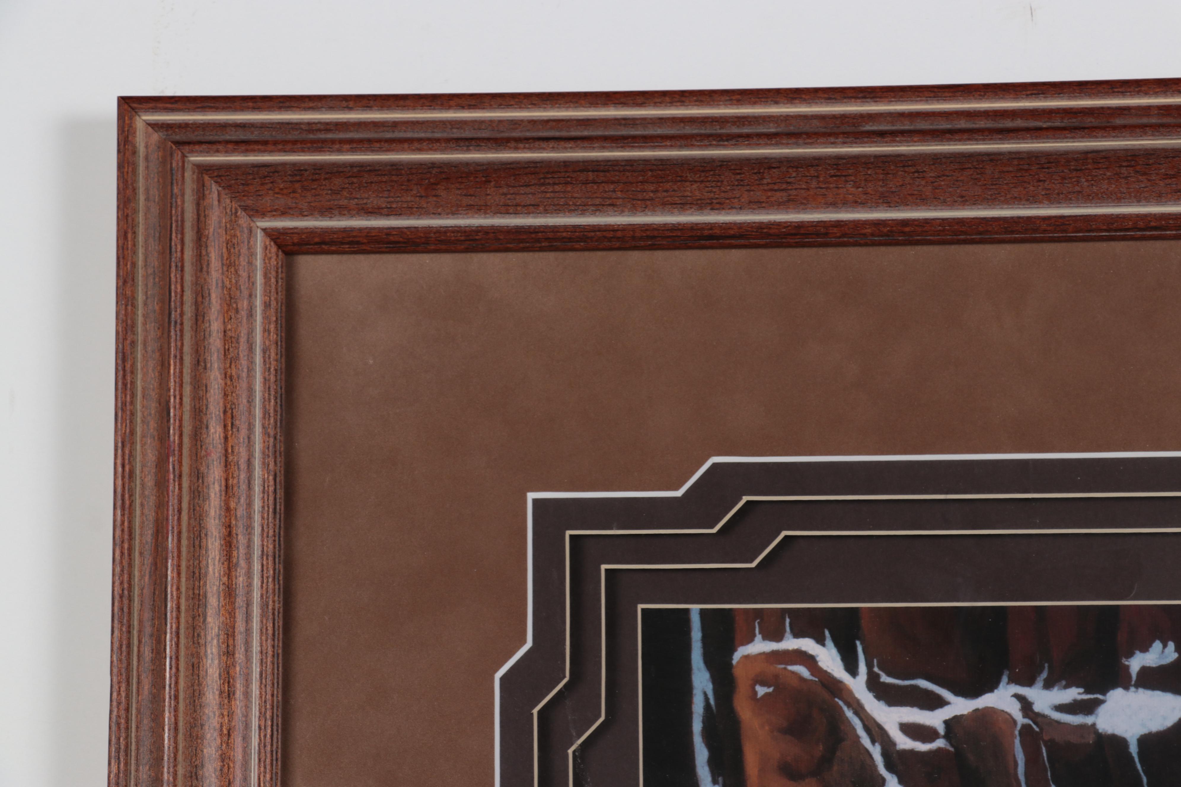 Lane Kendrick Offset Lithograph of Horses "Spirit Canyon"