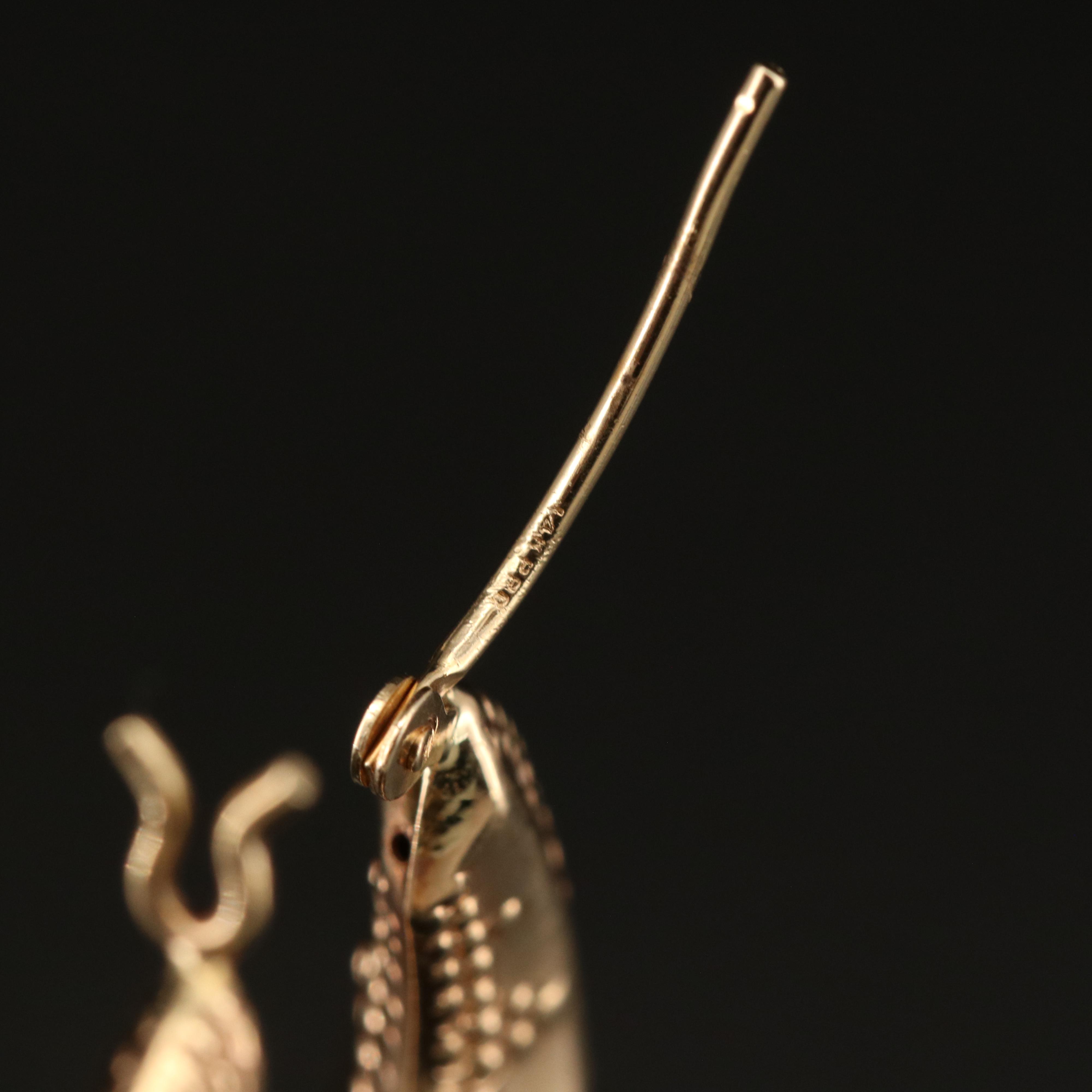 14K Granulated Hoop Earrings