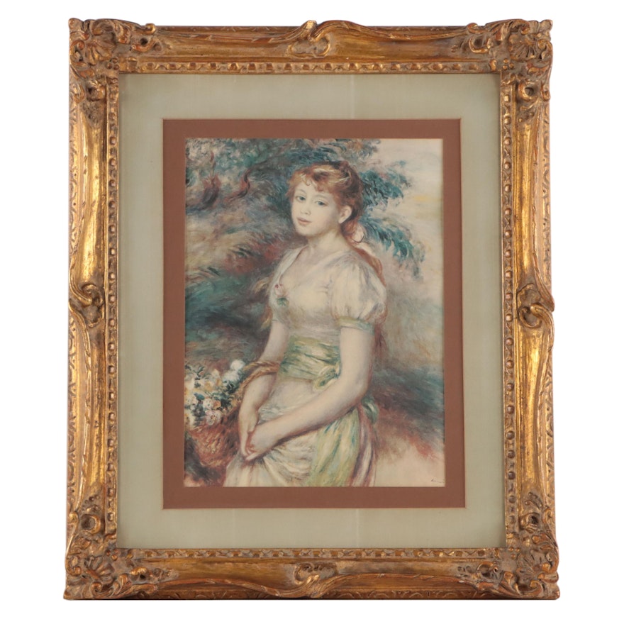 Offset Lithograph After Pierre Auguste-Renoir "Portrait of a Young Lady"