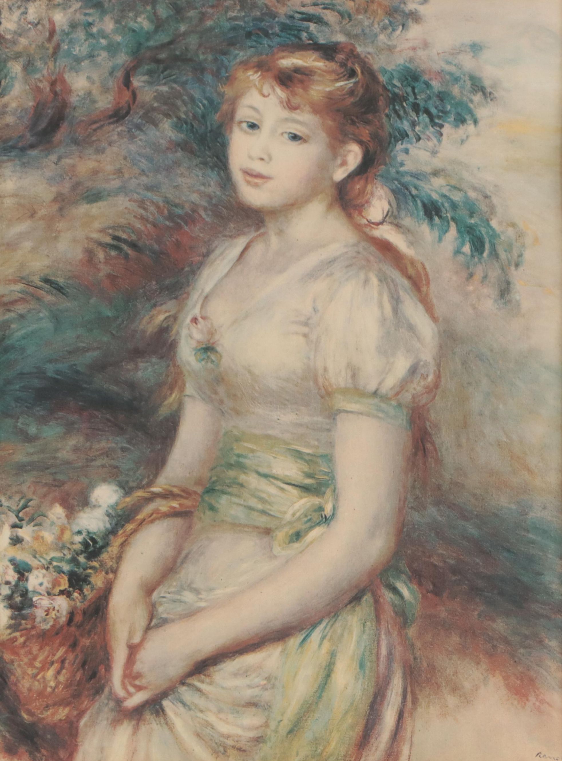 Offset Lithograph After Pierre Auguste-Renoir "Portrait of a Young Lady"