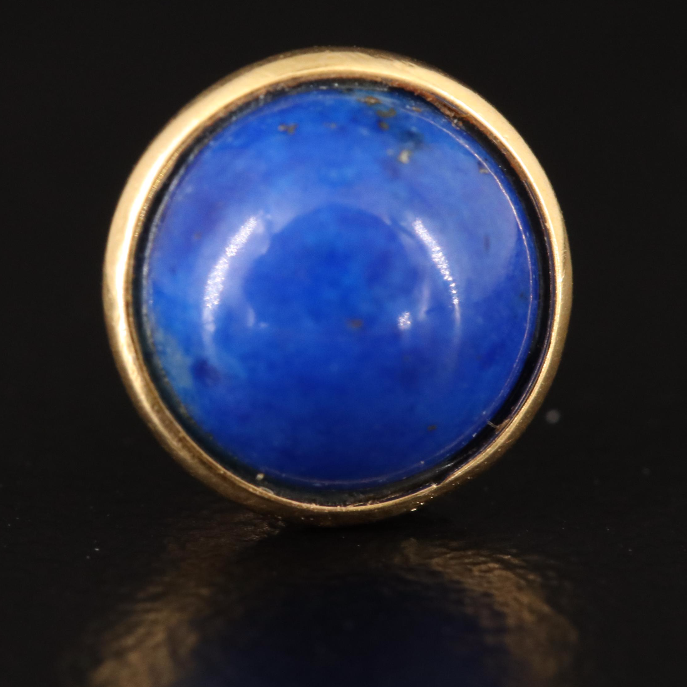 14K Lapis Lazuli Stud Earrings