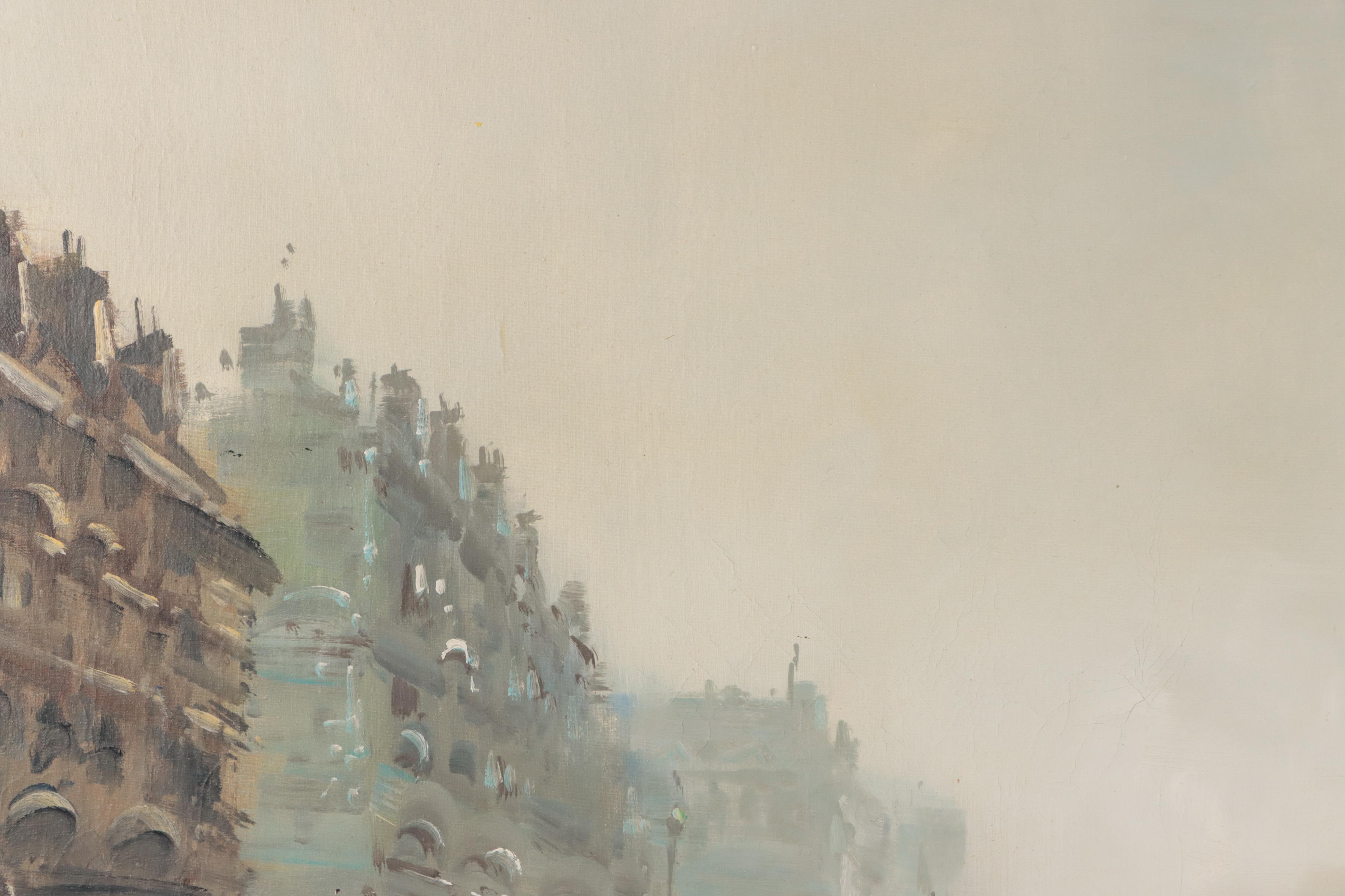 Oil Painting of City Scene