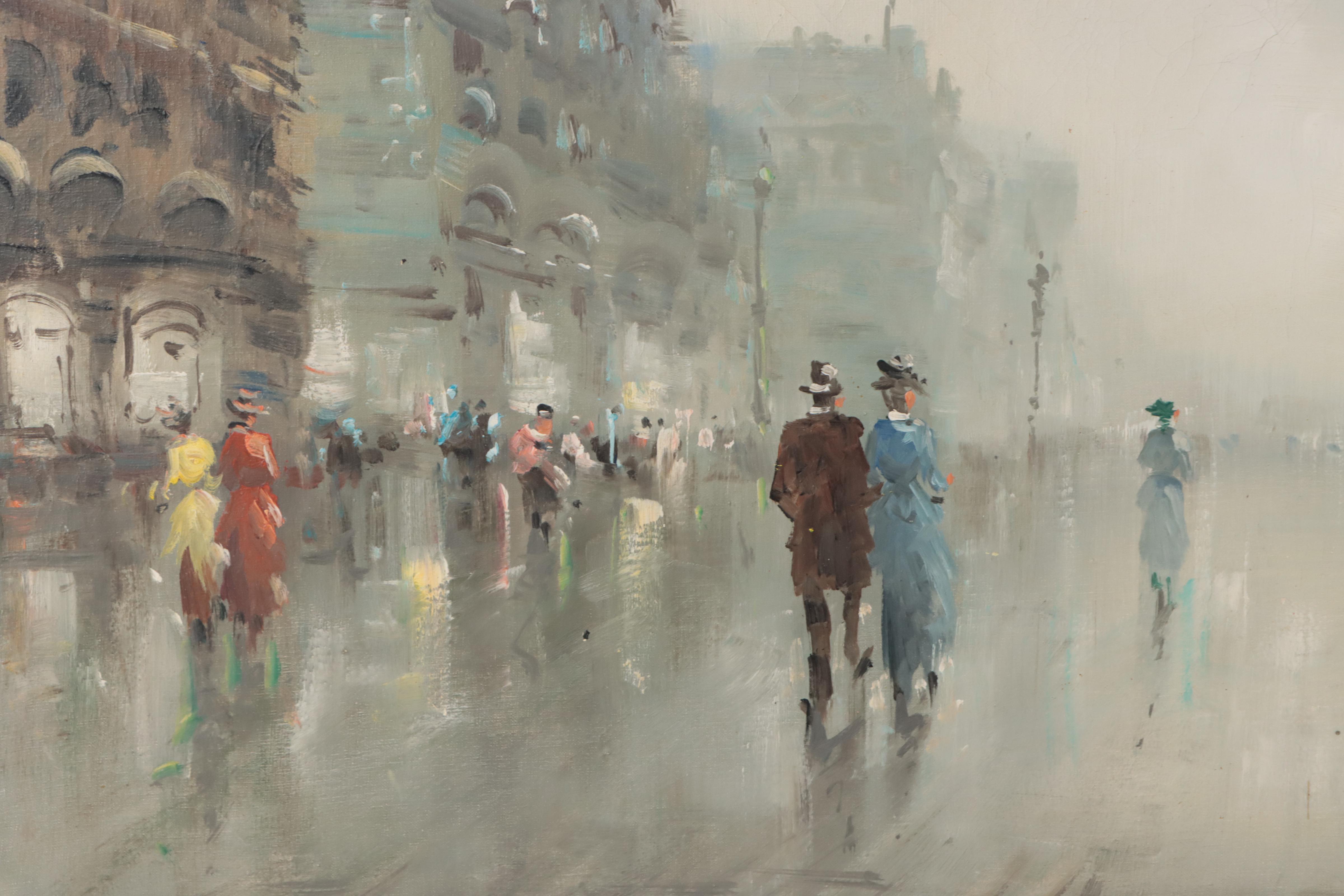 Oil Painting of City Scene