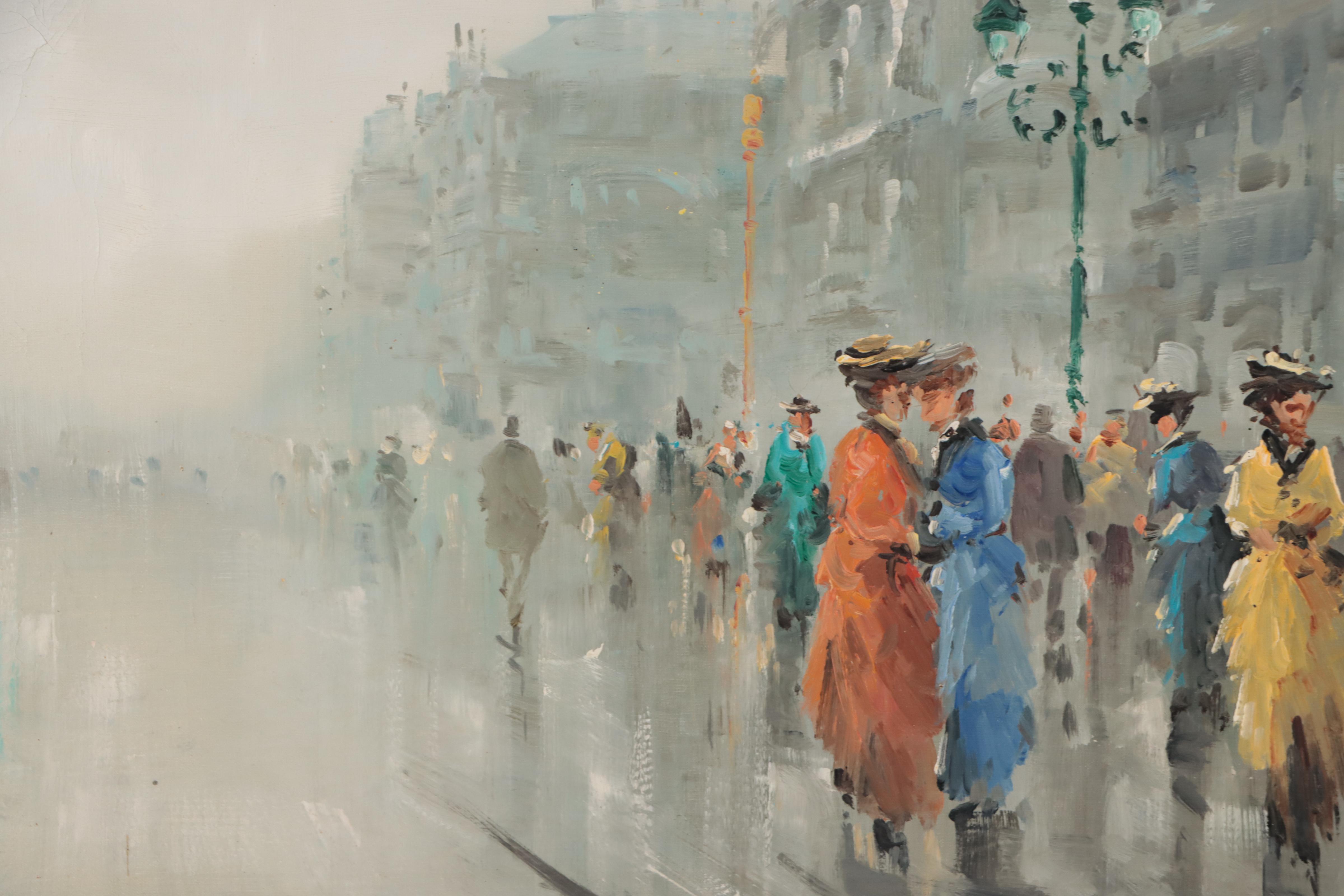 Oil Painting of City Scene