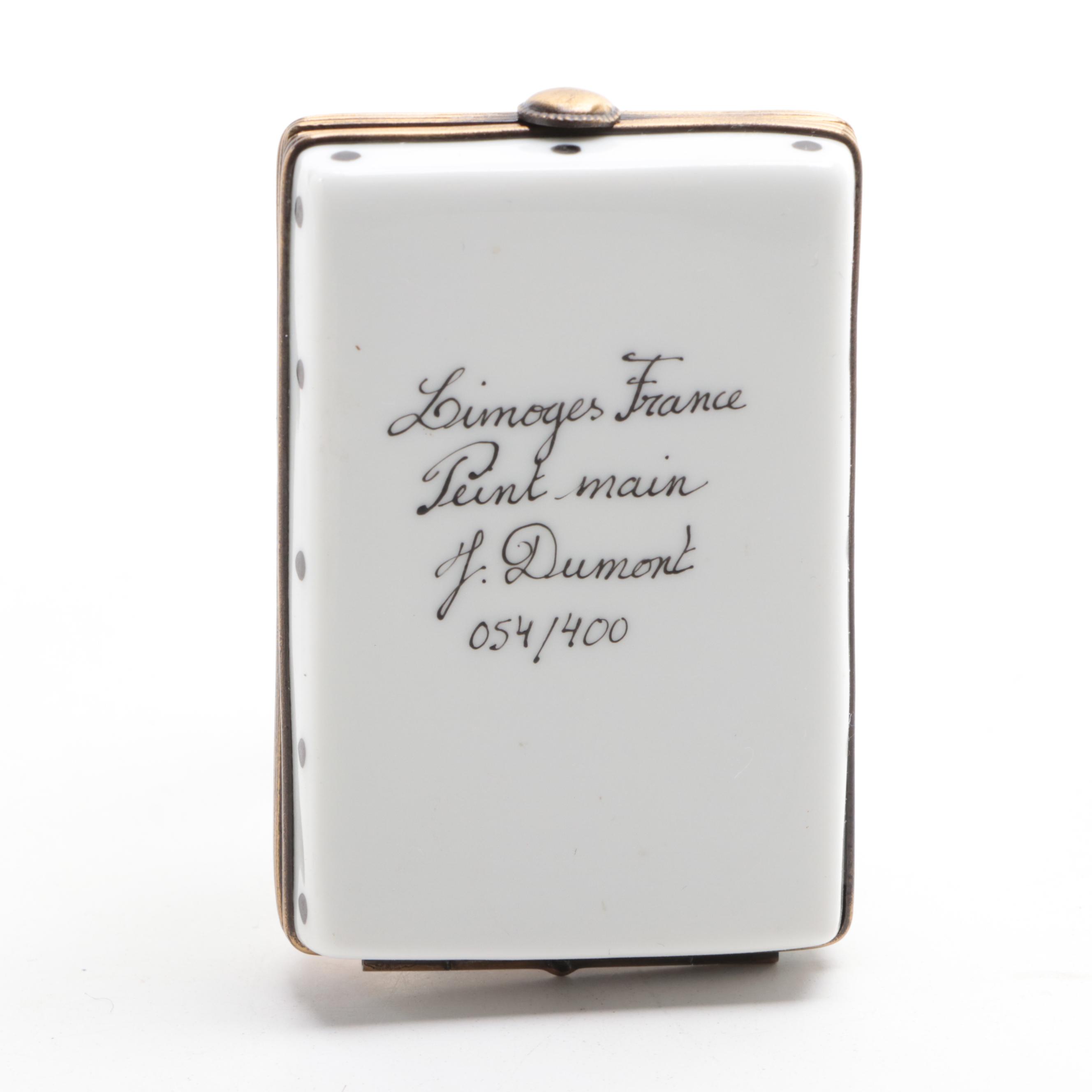 J. Dumont "Ballet ou l'étoile" Porcelain Limoges Box with Paint Palette