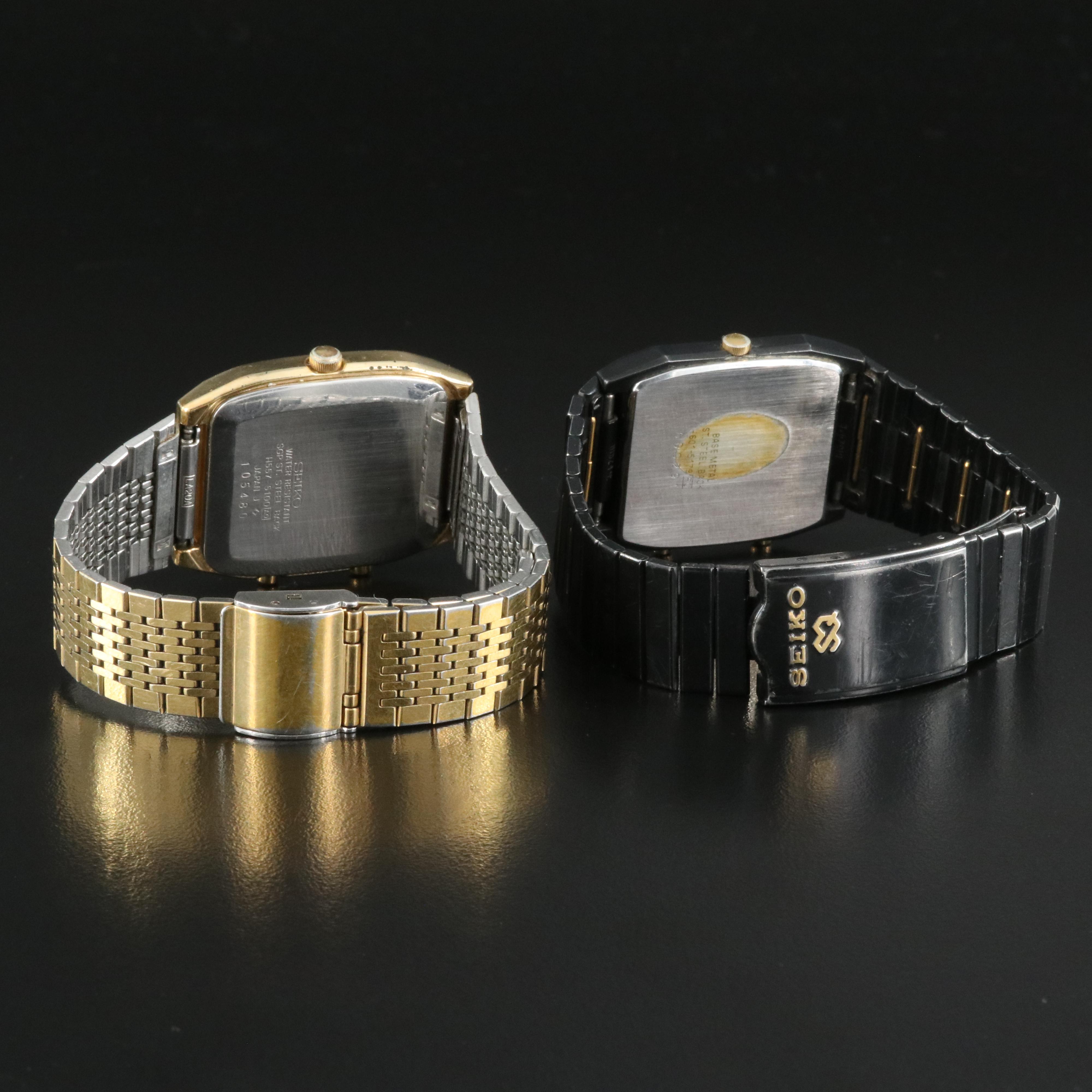 Pair of Seiko Analog-Digital Quartz Watches