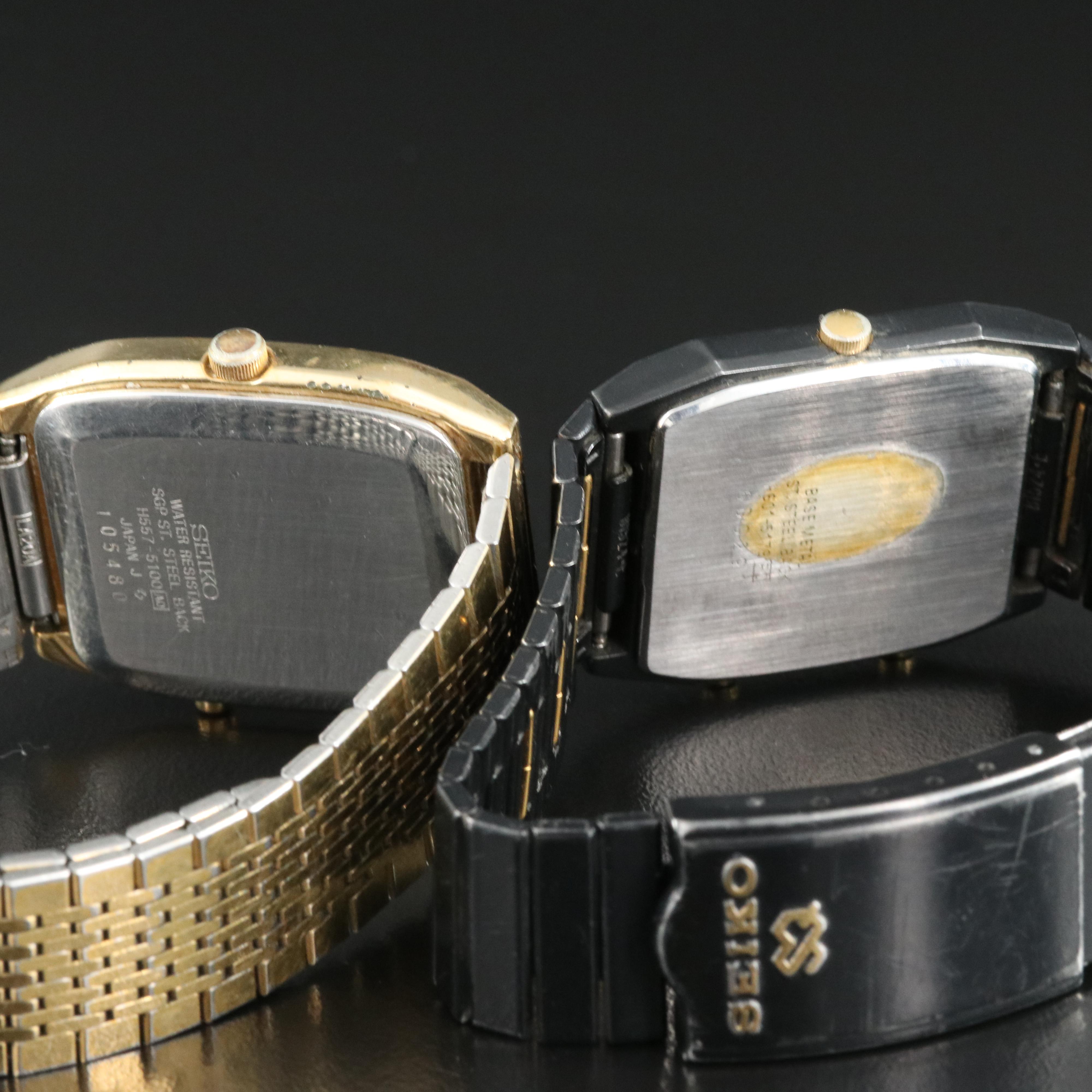 Pair of Seiko Analog-Digital Quartz Watches