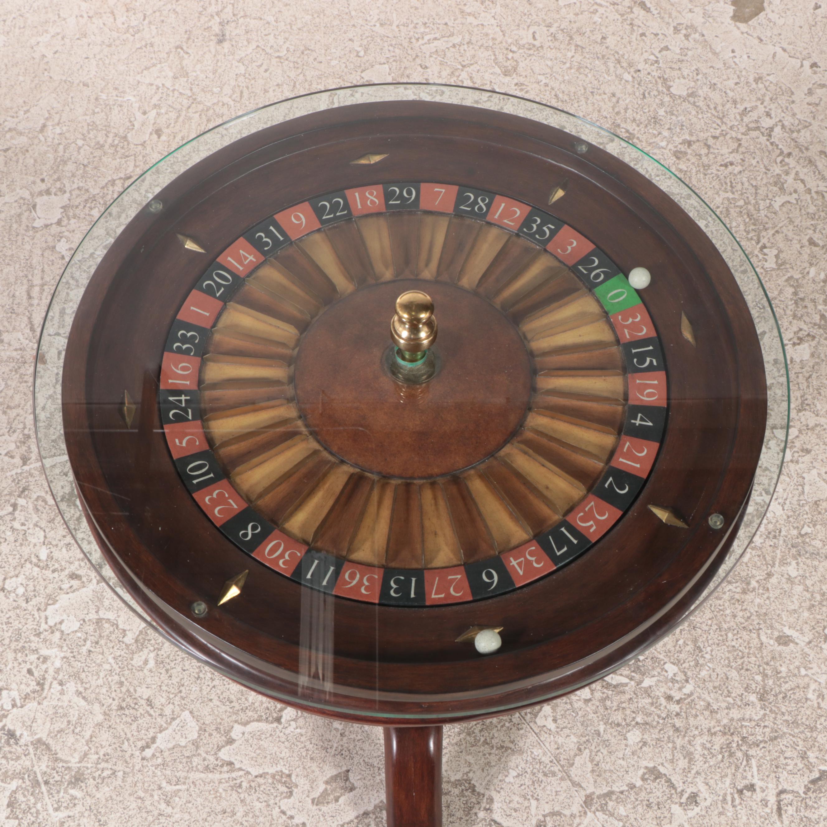 Roulette Wheel Side Table