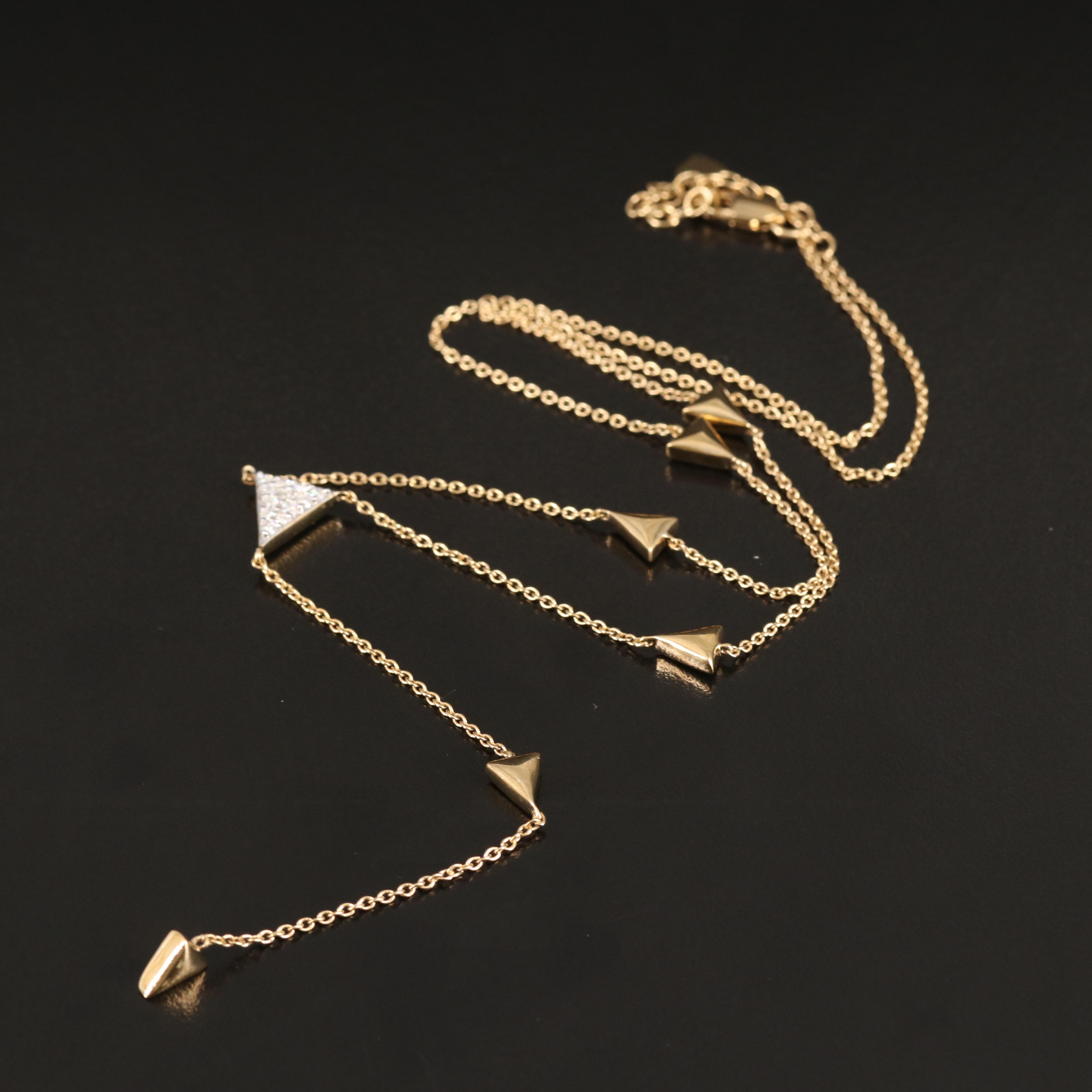 Diamond Lariat Necklace in Sterling