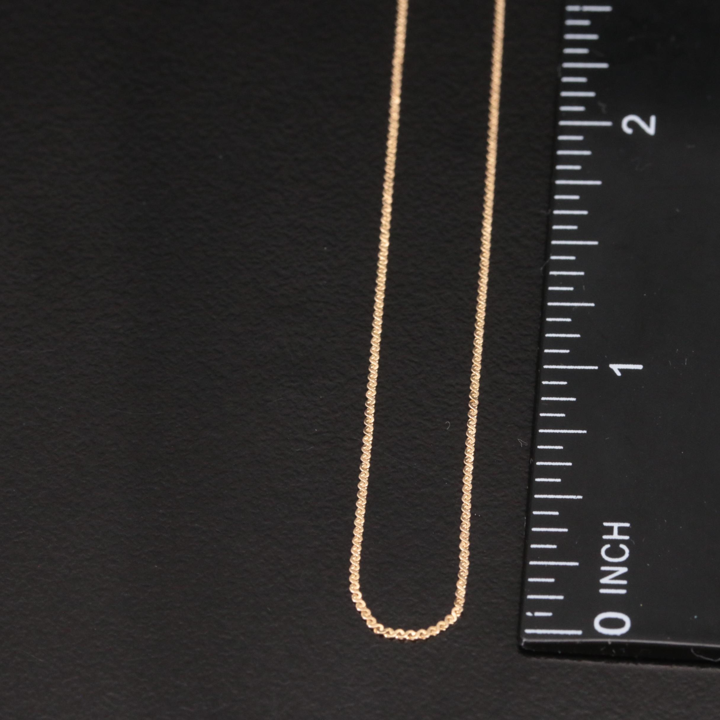 14K Serpentine Chain Necklace