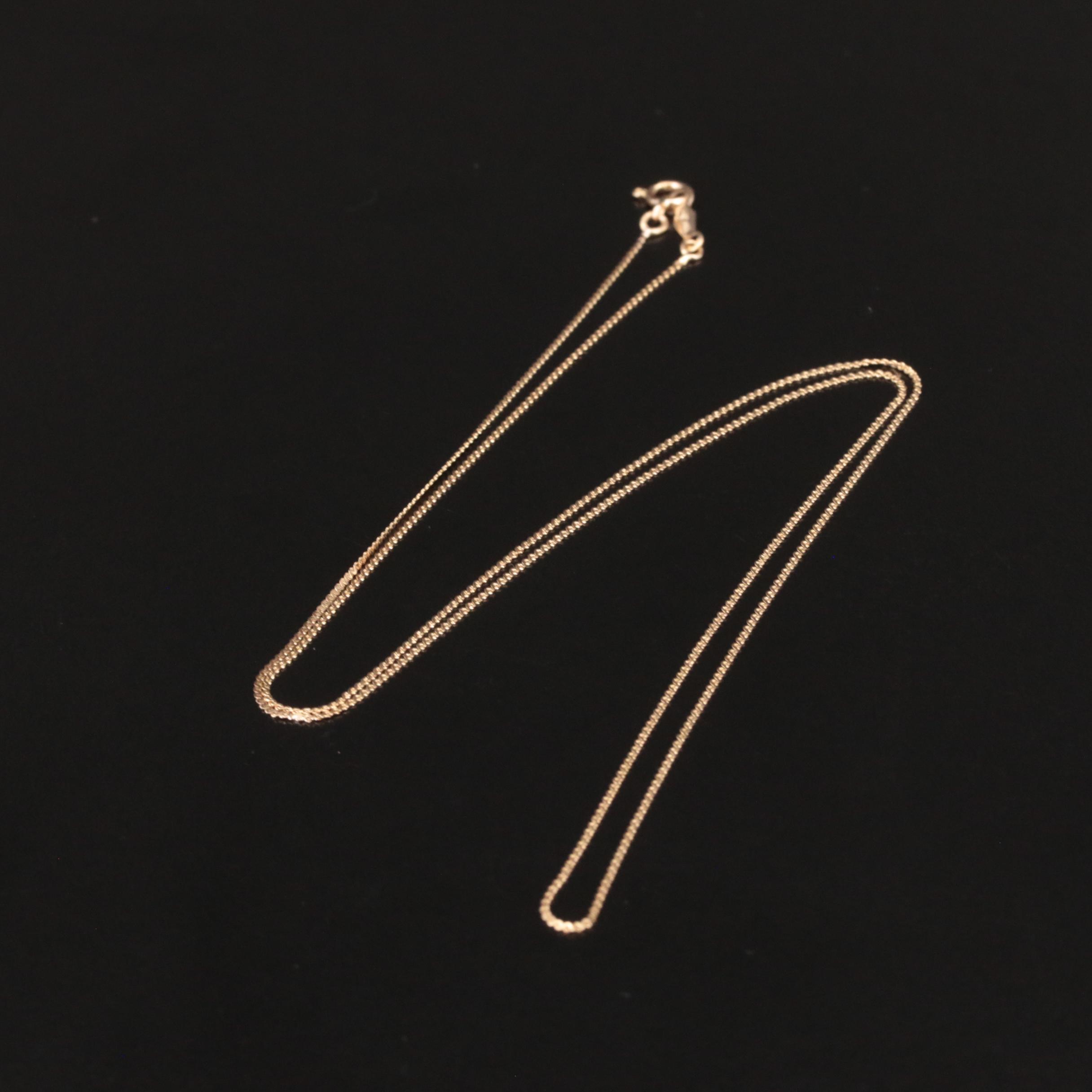 14K Serpentine Chain Necklace