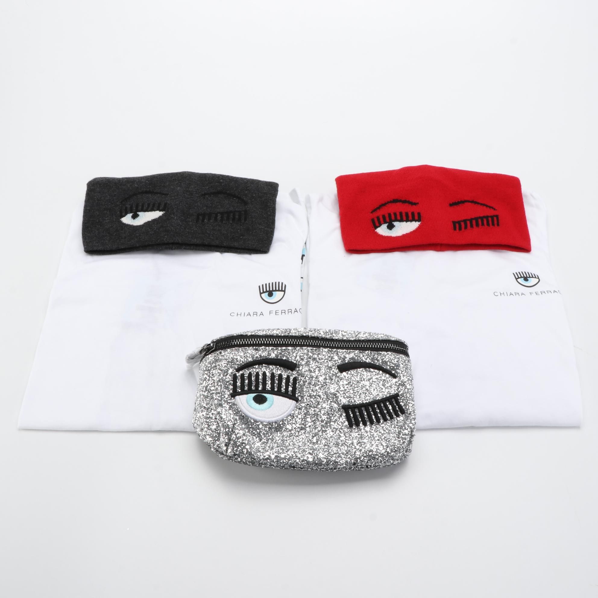 Chiara Ferragni Logo Flirting Beanies, Long Sleeve T-Shirts and Belt Bag, NWT