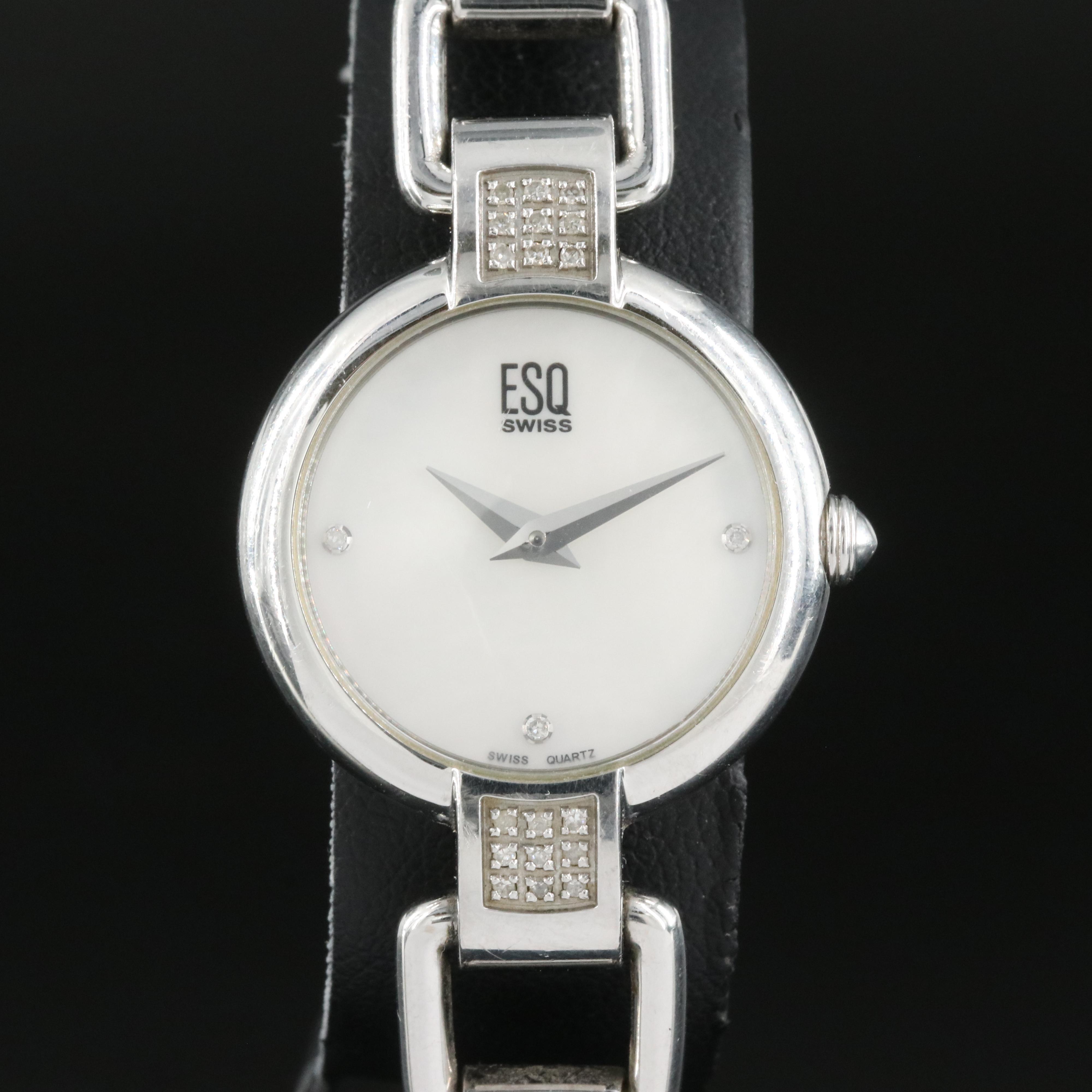 ESQ by Movado Mother-of-Pearl and Diamond Watch