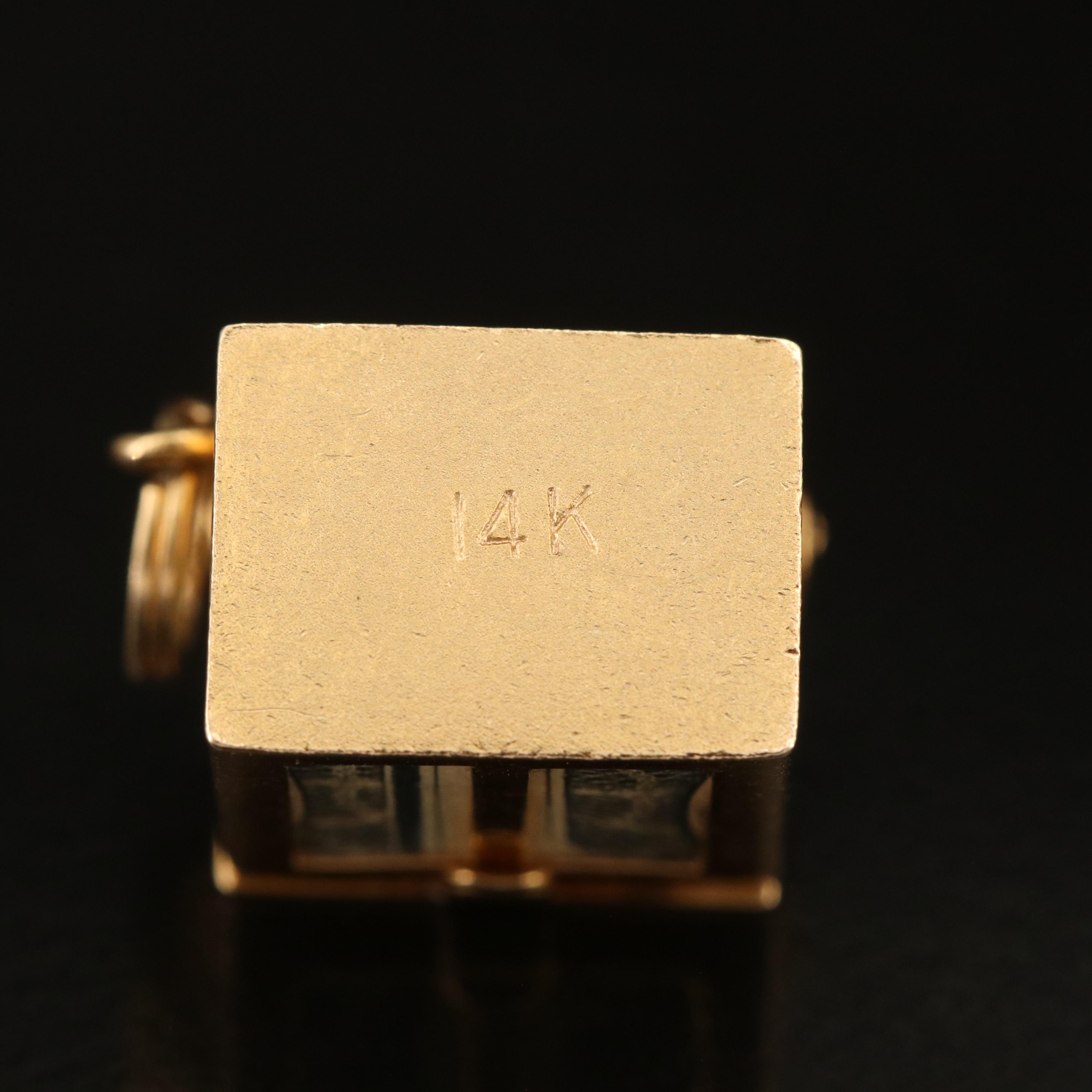 Vintage 14K Mad Money Vault Pendant