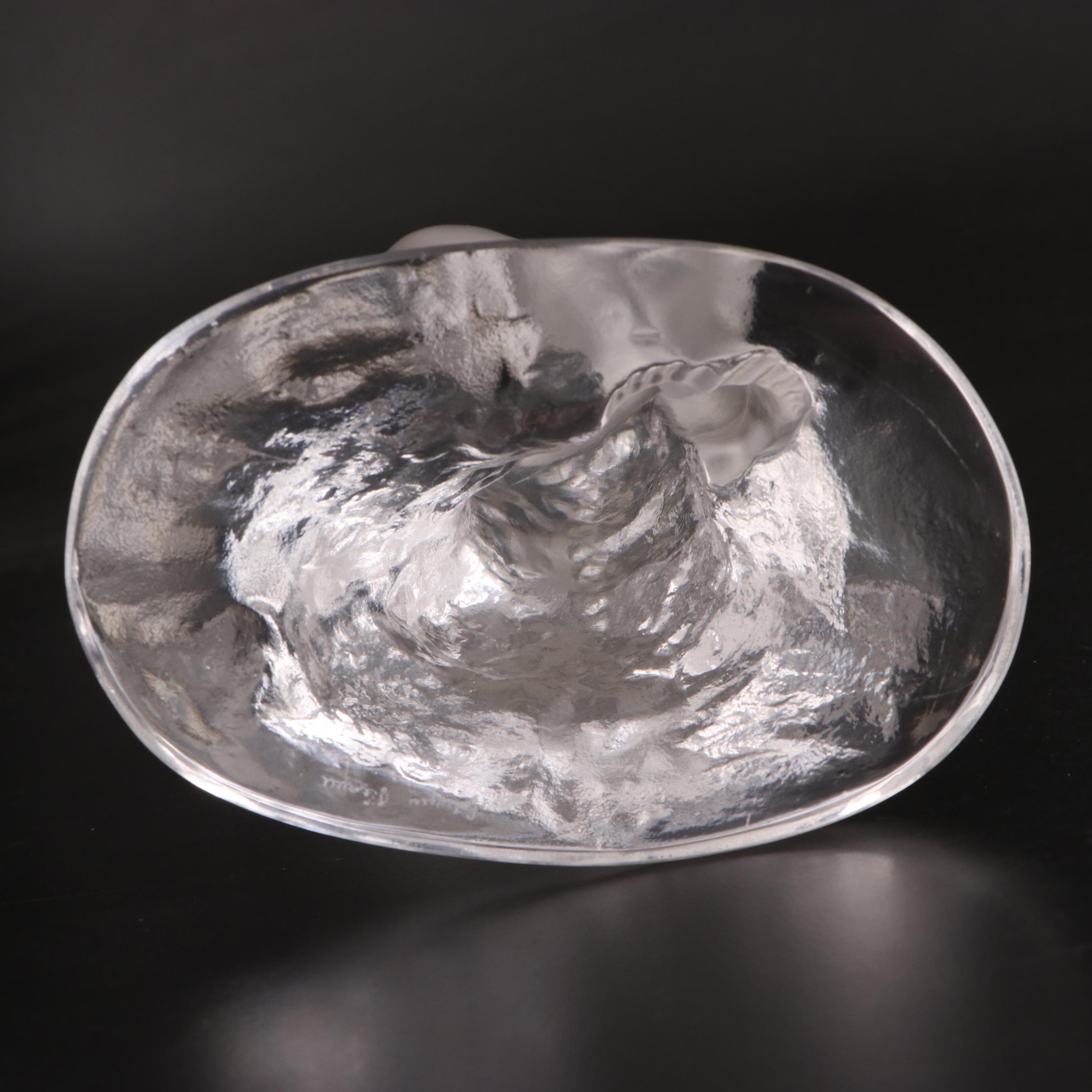 Lalique "Danseuse Bras Leves" Frosted Crystal Female Nude Figurine