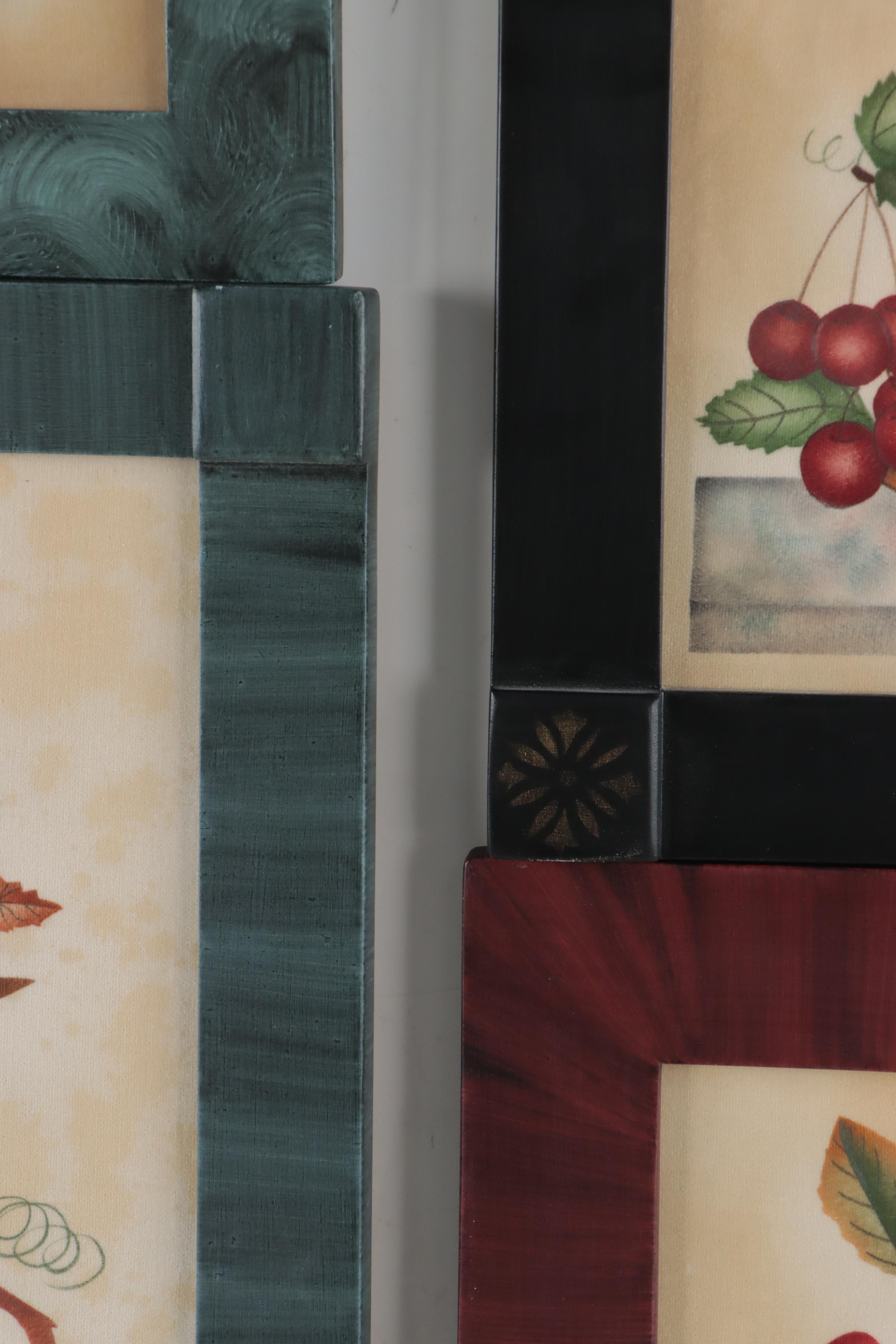 Nancy Rosier Folk Art Theorem Stencil Paintings of Fruit, 1995-1996