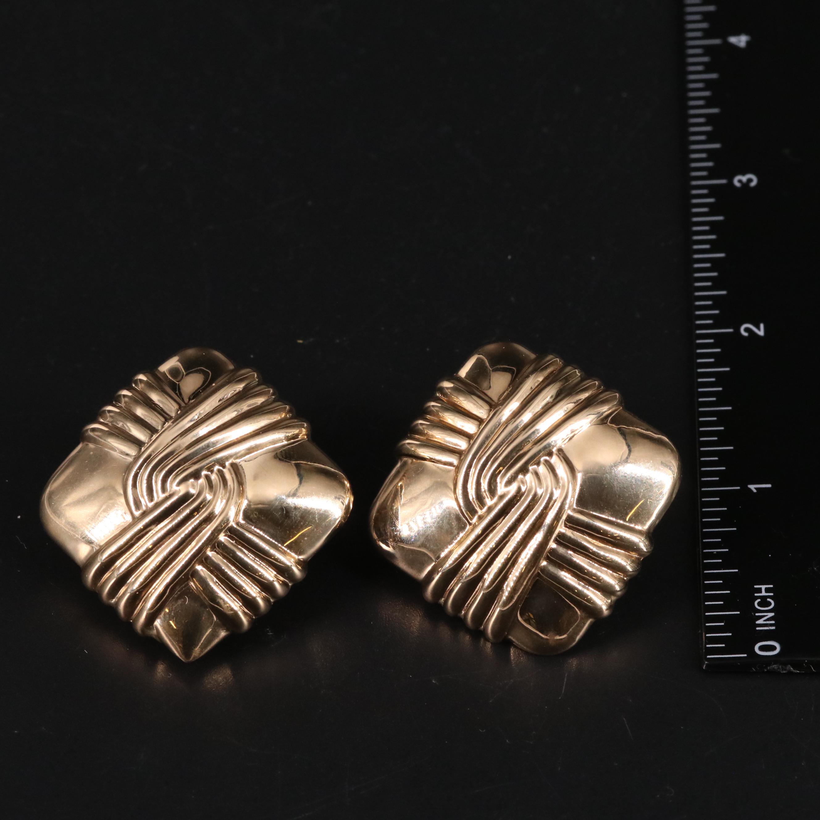 14K Oversized Drop Earrings