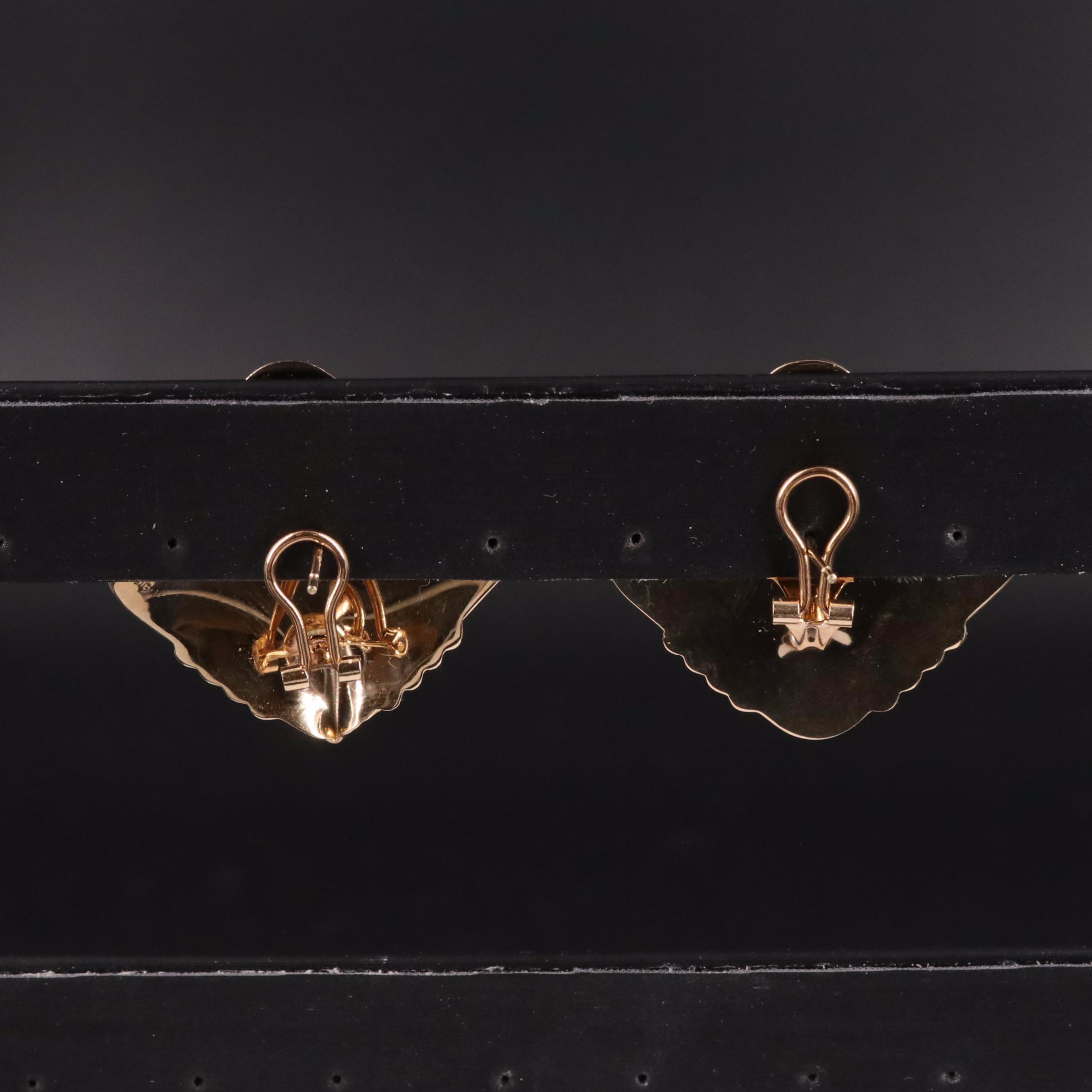 14K Oversized Drop Earrings