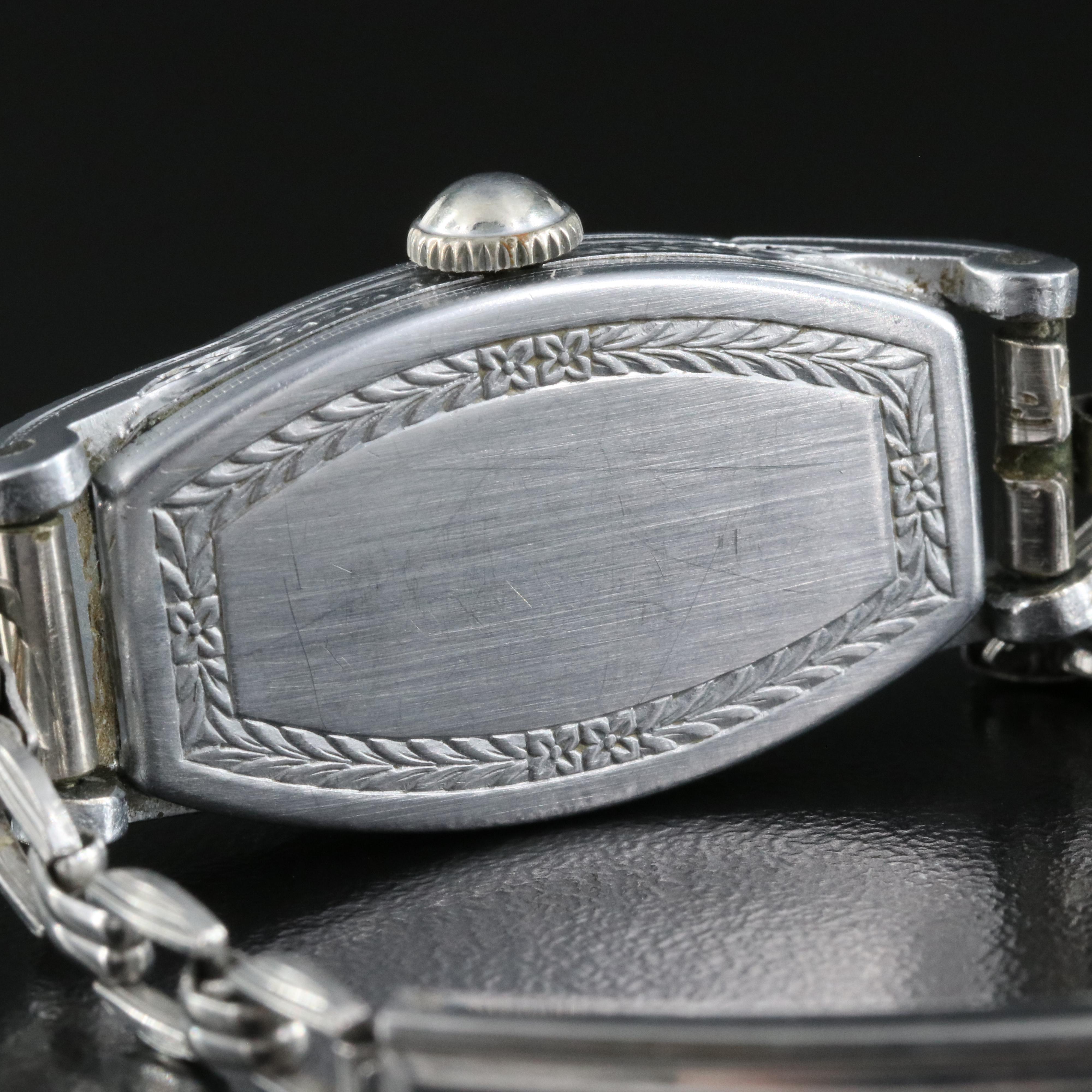 Art Deco Bulova Enamel and Gold-Filled Watch