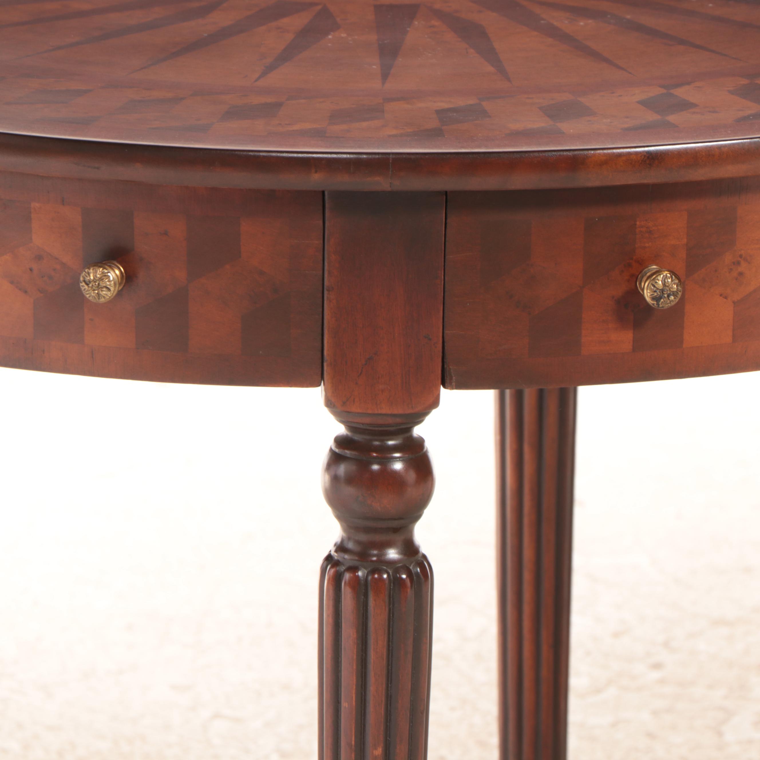 George III Style Marquetry Games Table