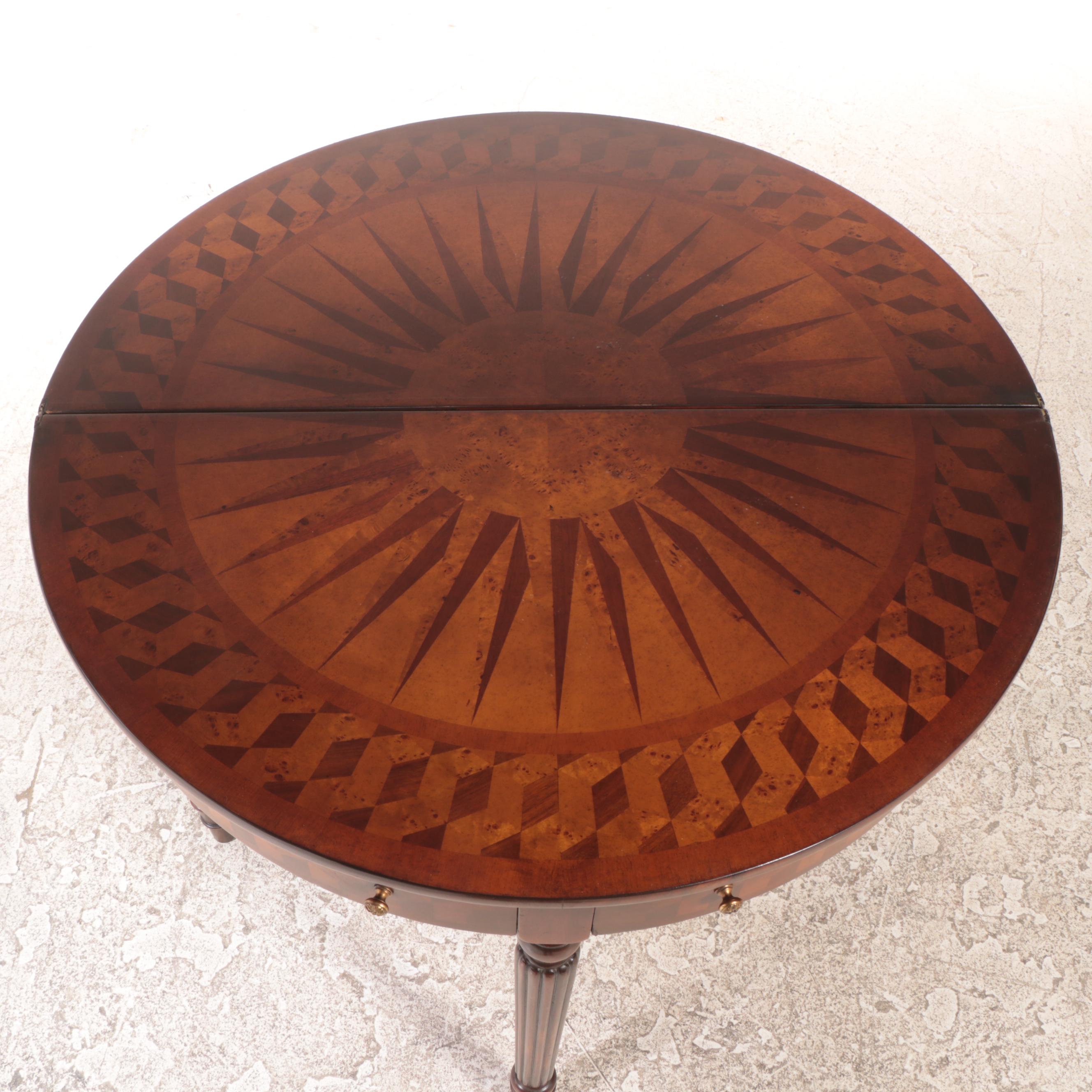 George III Style Marquetry Games Table