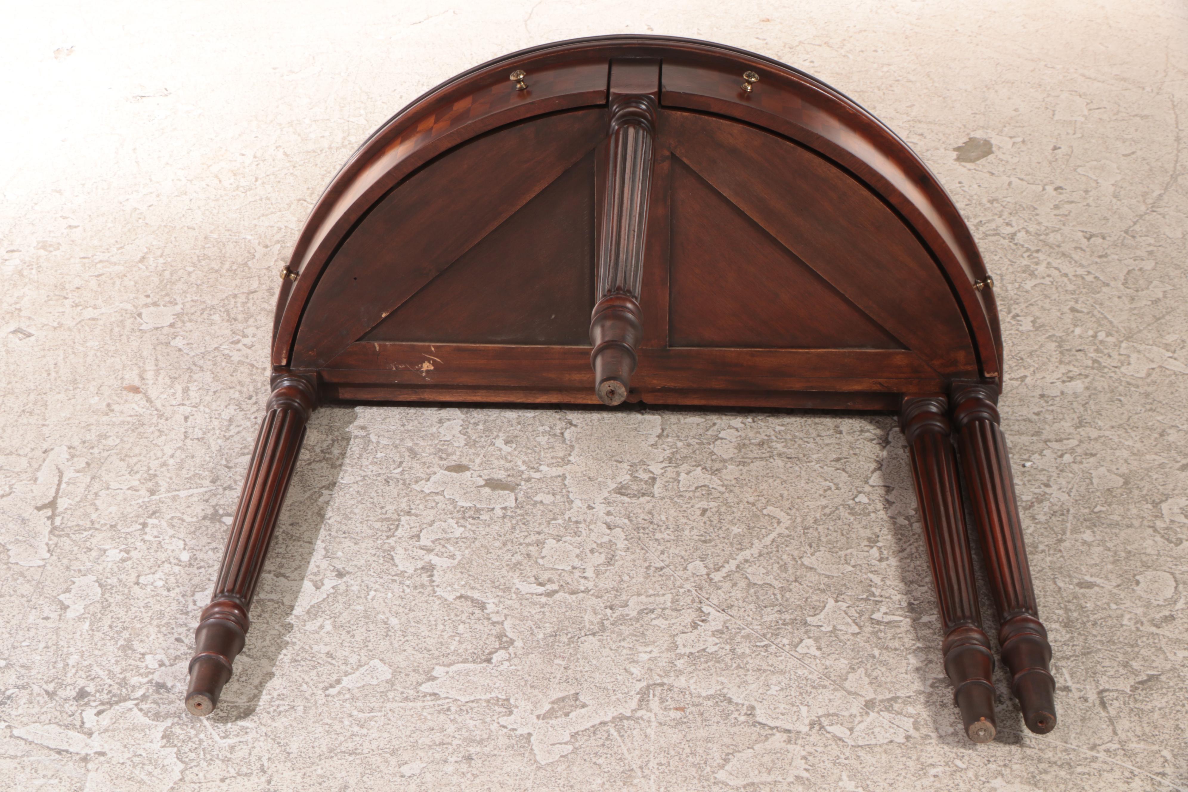 George III Style Marquetry Games Table