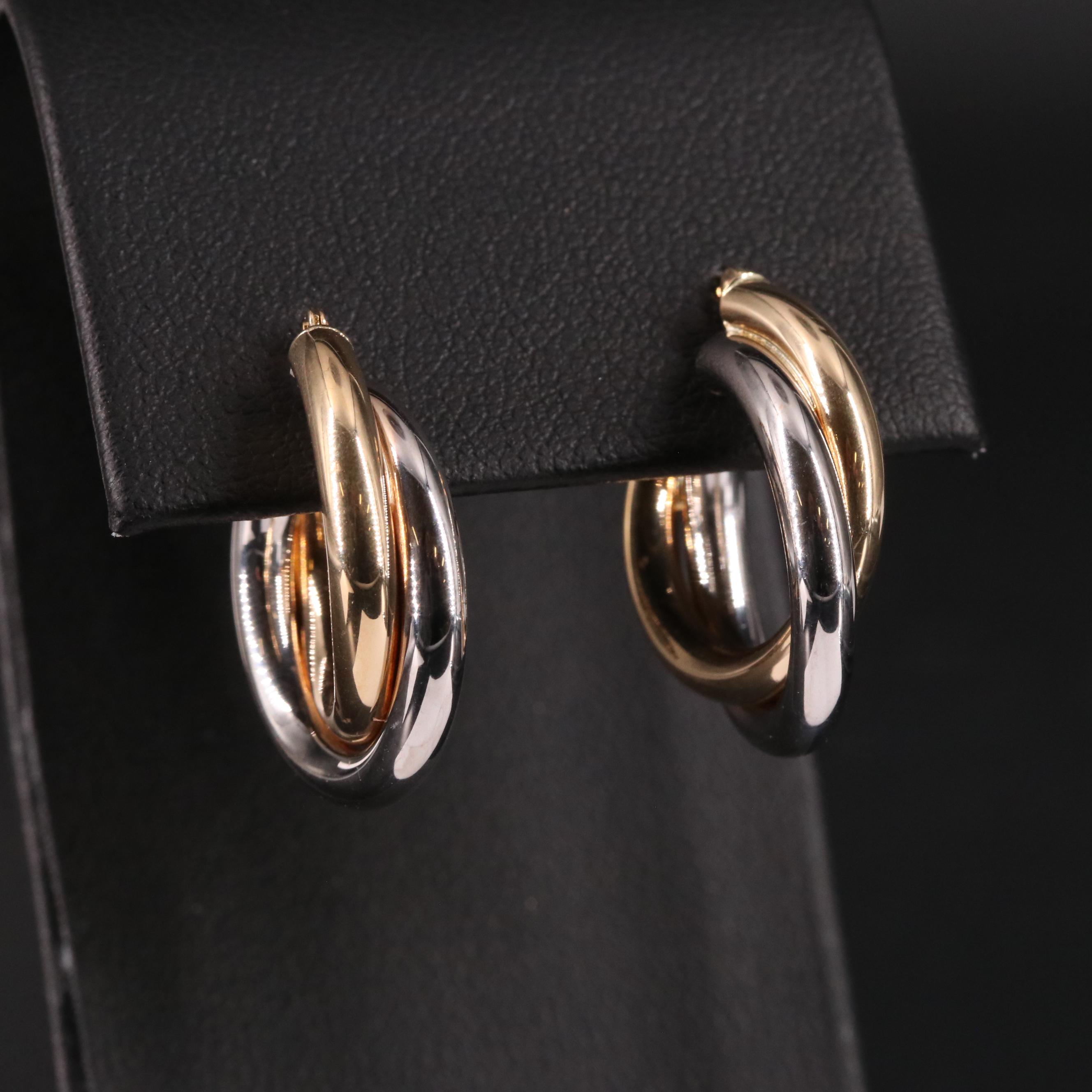 14K Double Hoop Earrings