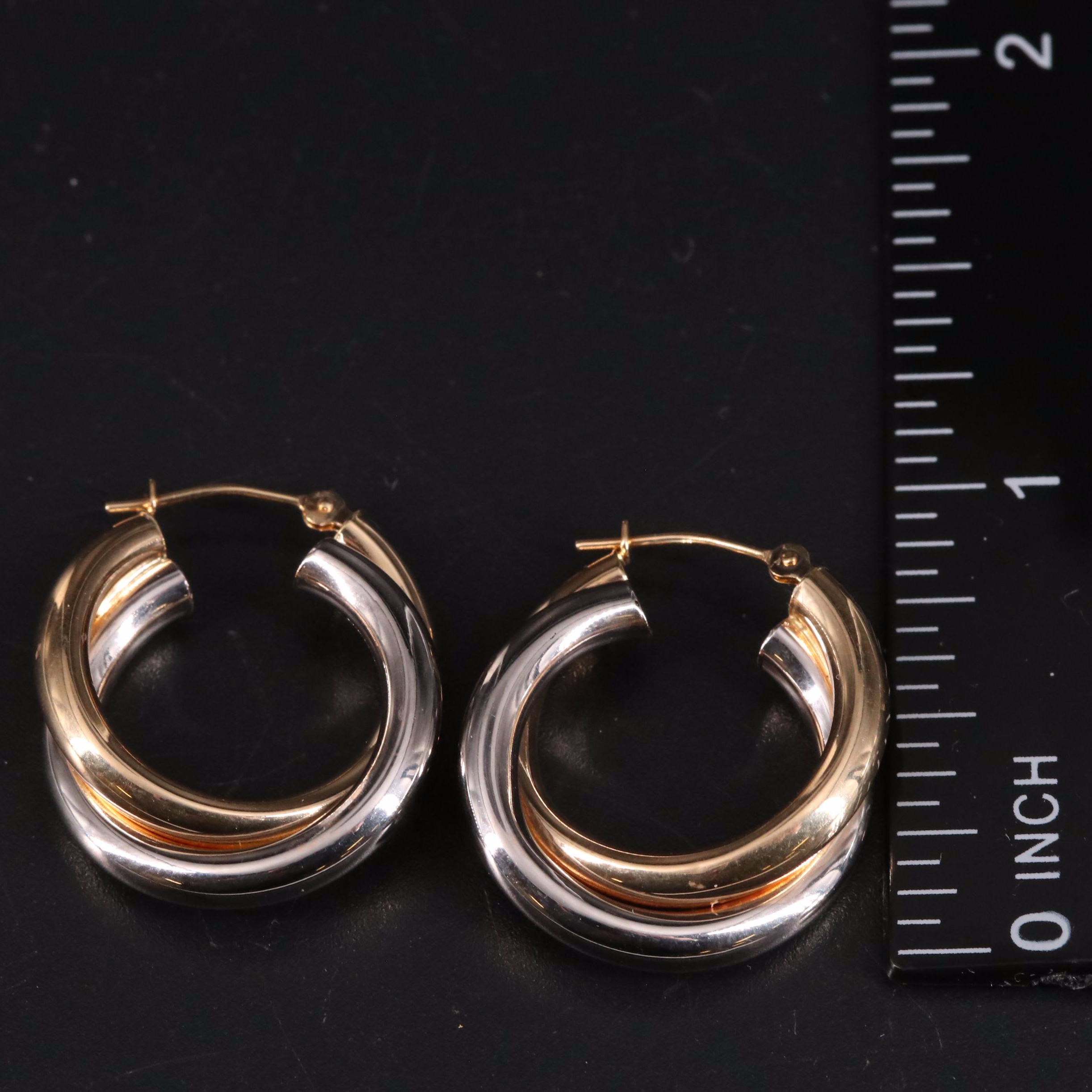 14K Double Hoop Earrings
