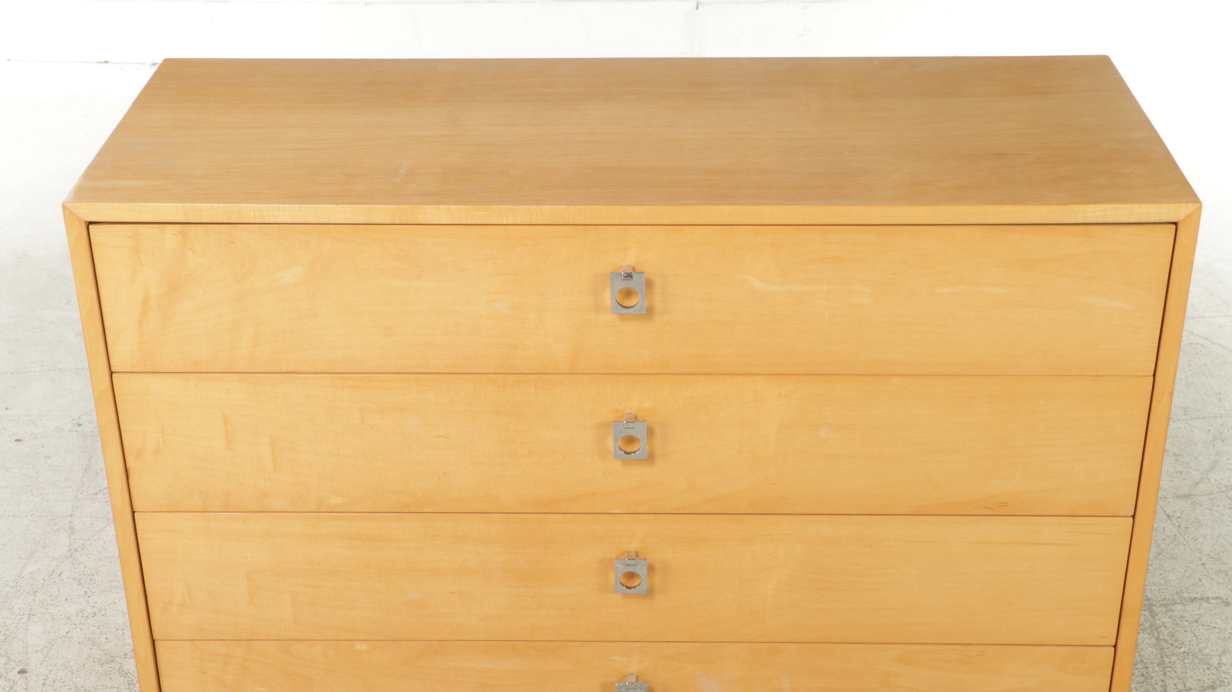 Jack Cartwright for Founders Mid Century Modern Maple Four-Drawer Chest
