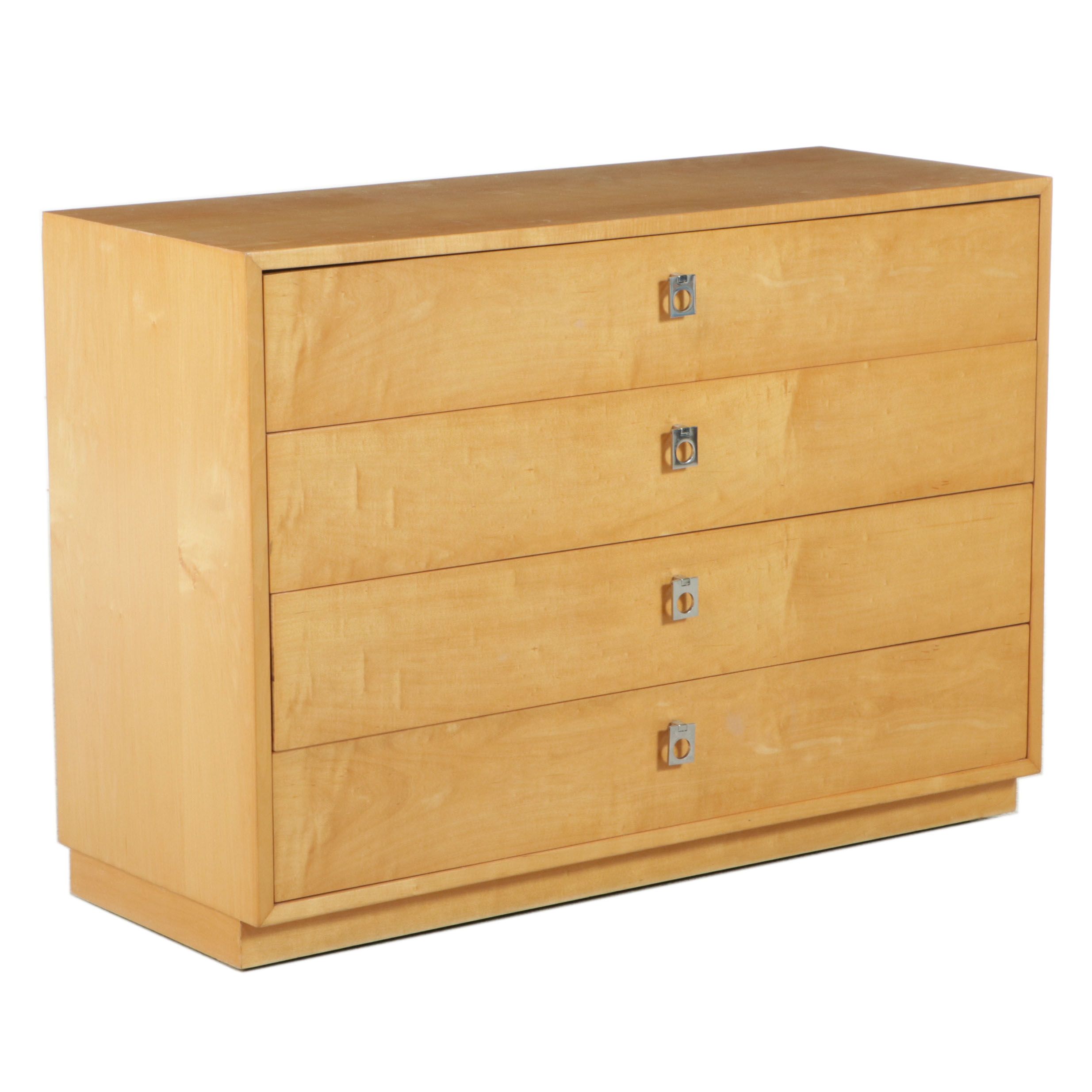 Jack Cartwright for Founders Mid Century Modern Maple Four-Drawer Chest