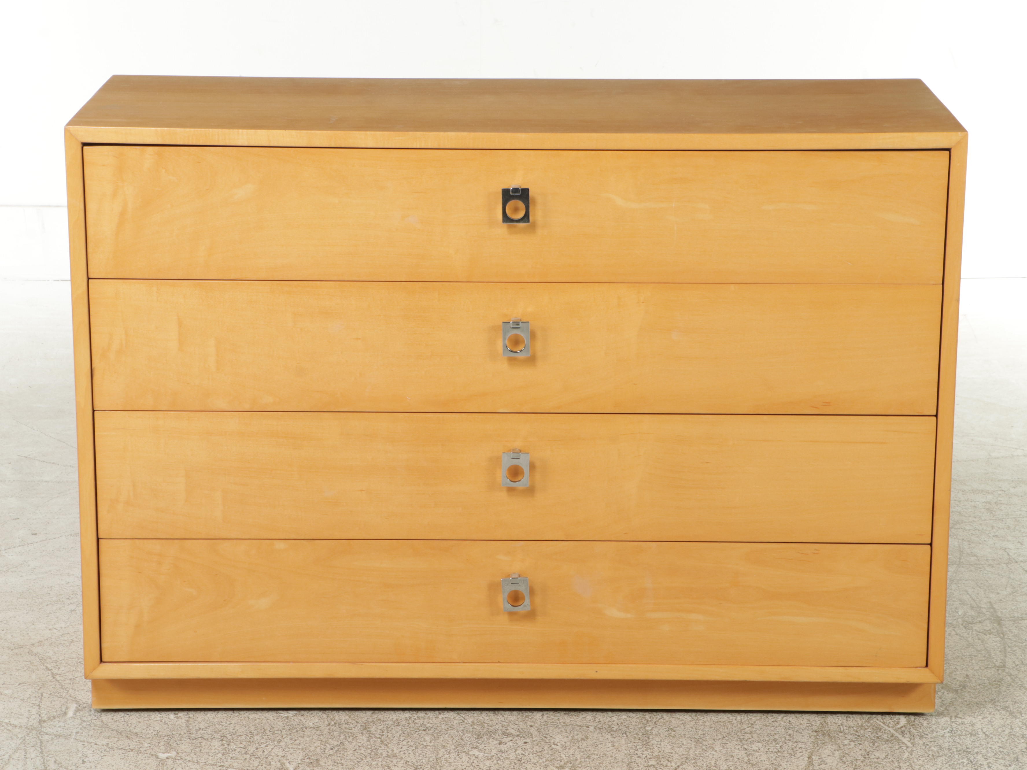 Jack Cartwright for Founders Mid Century Modern Maple Four-Drawer Chest