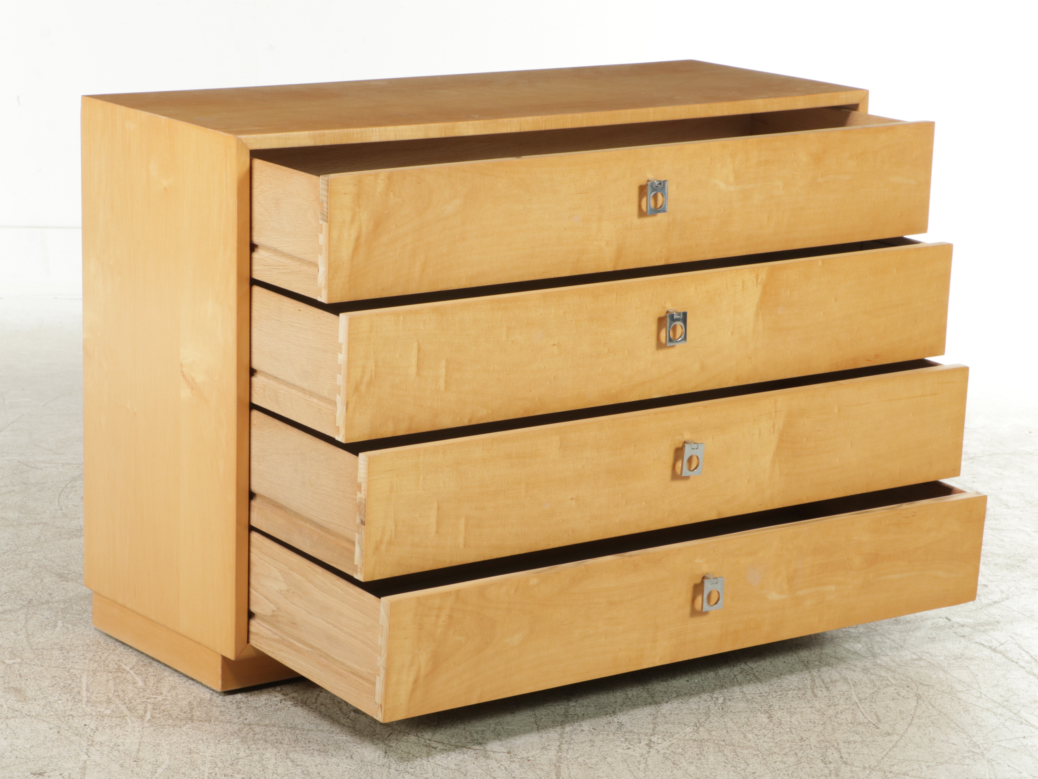 Jack Cartwright for Founders Mid Century Modern Maple Four-Drawer Chest