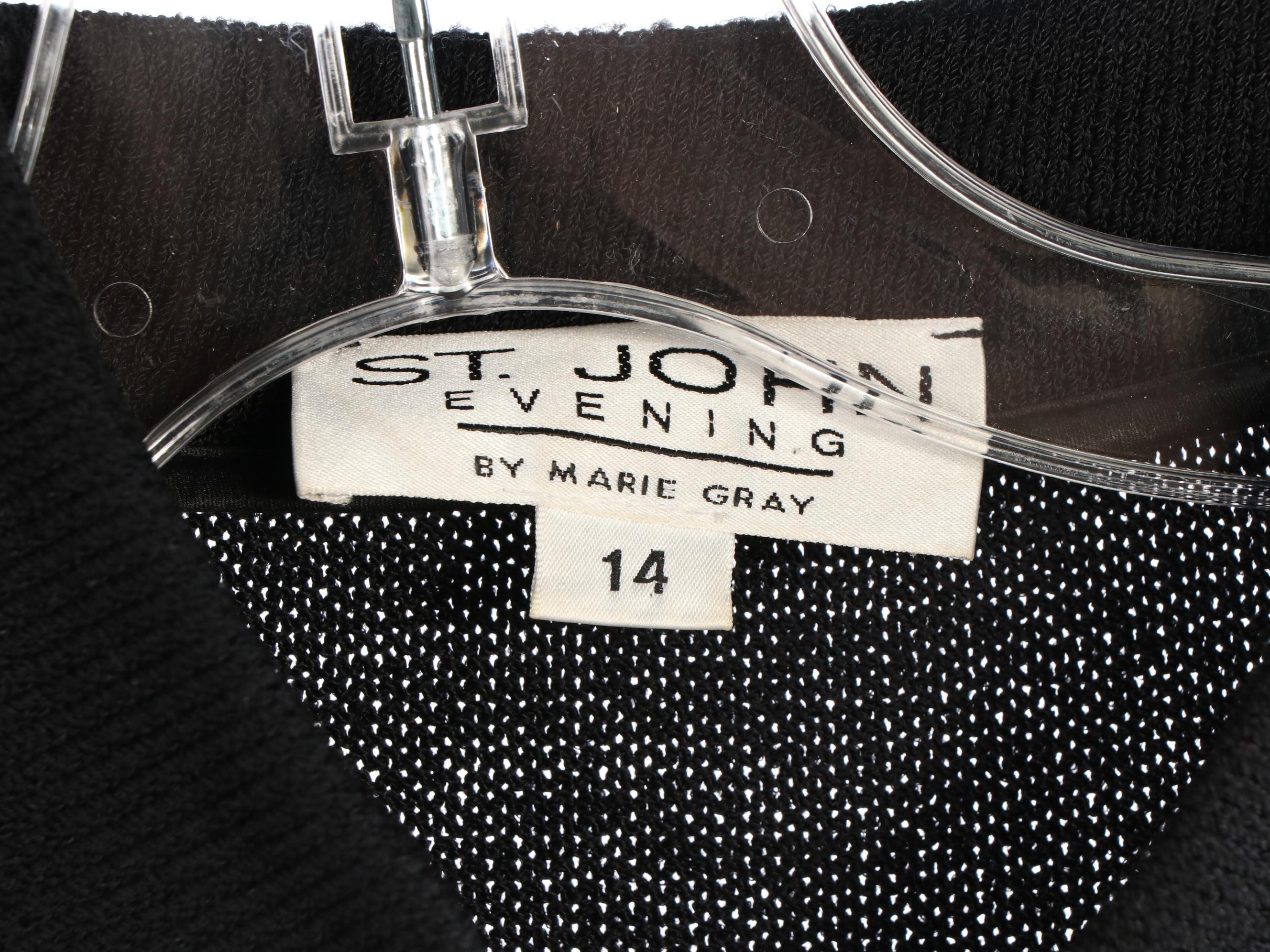 St. John Evening Jackets with Embellishment and Chain Belt Accessory