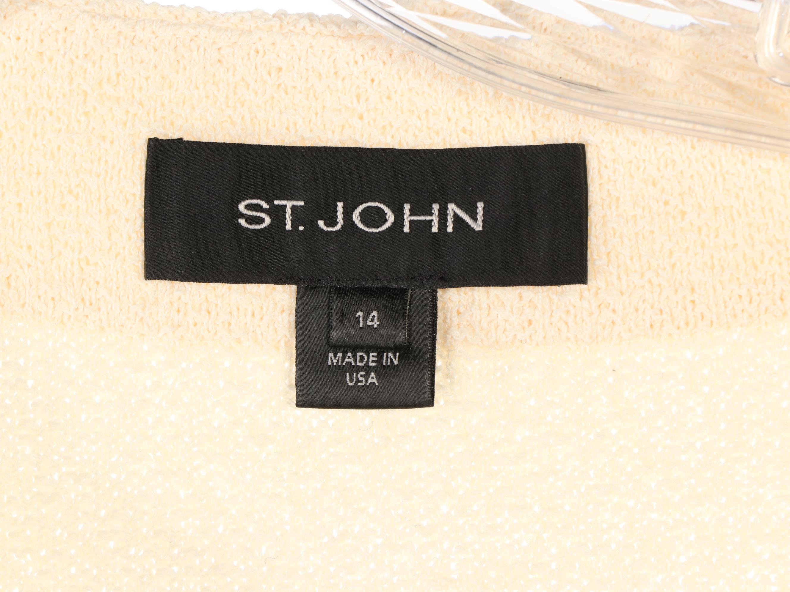 St. John Evening Jackets with Embellishment and Chain Belt Accessory