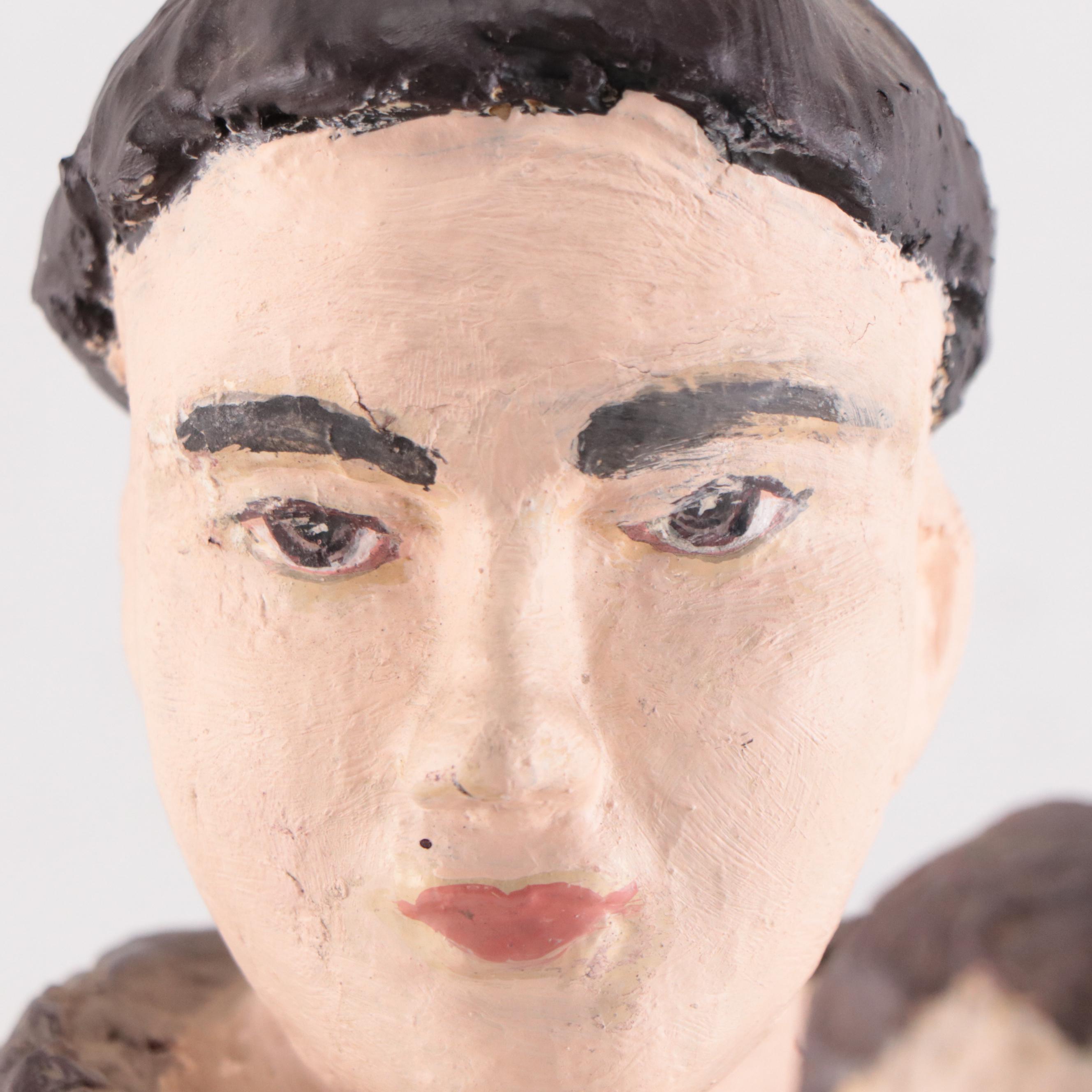 Filipino Carved Saint Anthony of Padua with Christ Child, Early 20th Century