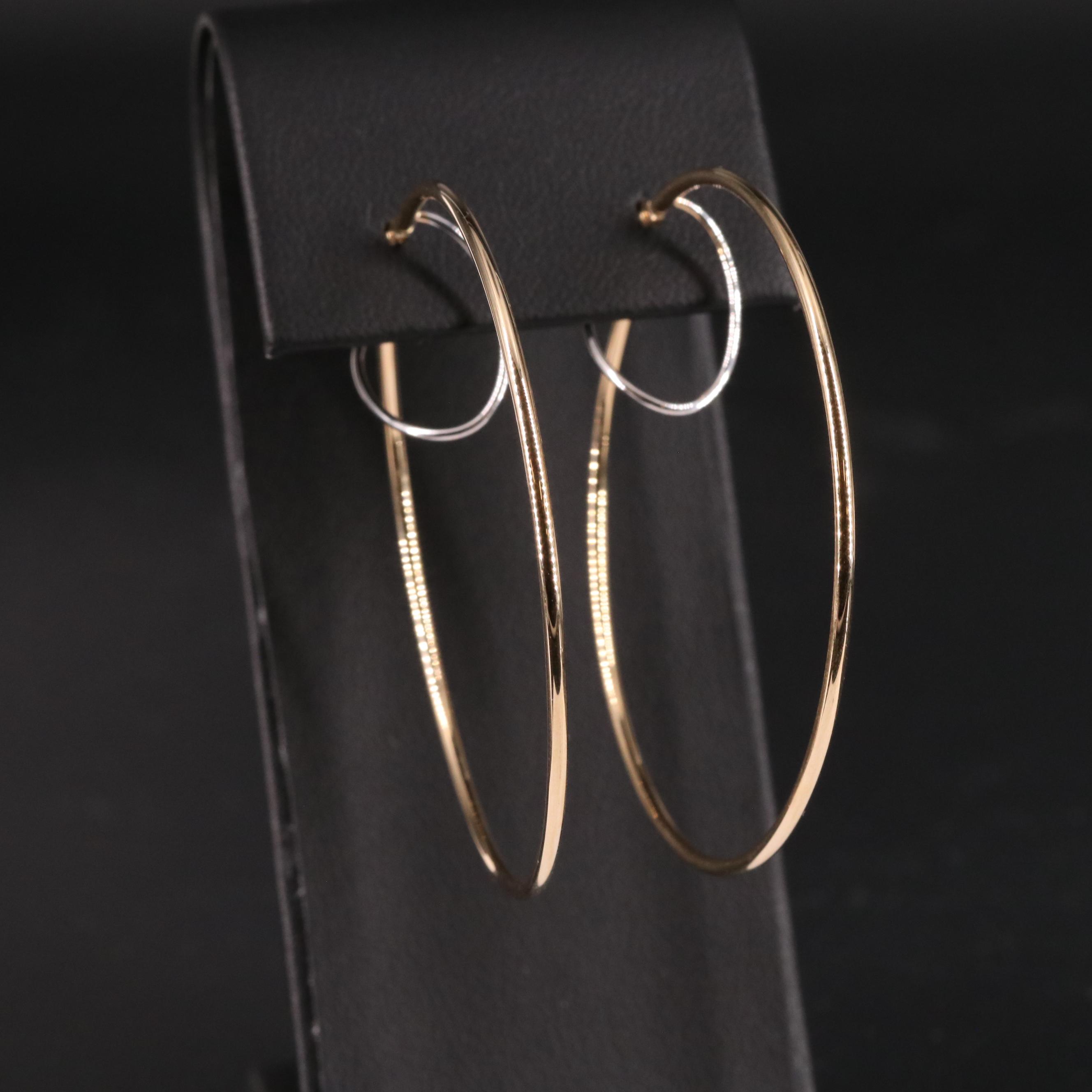 14K Oversized Hoop Earrings