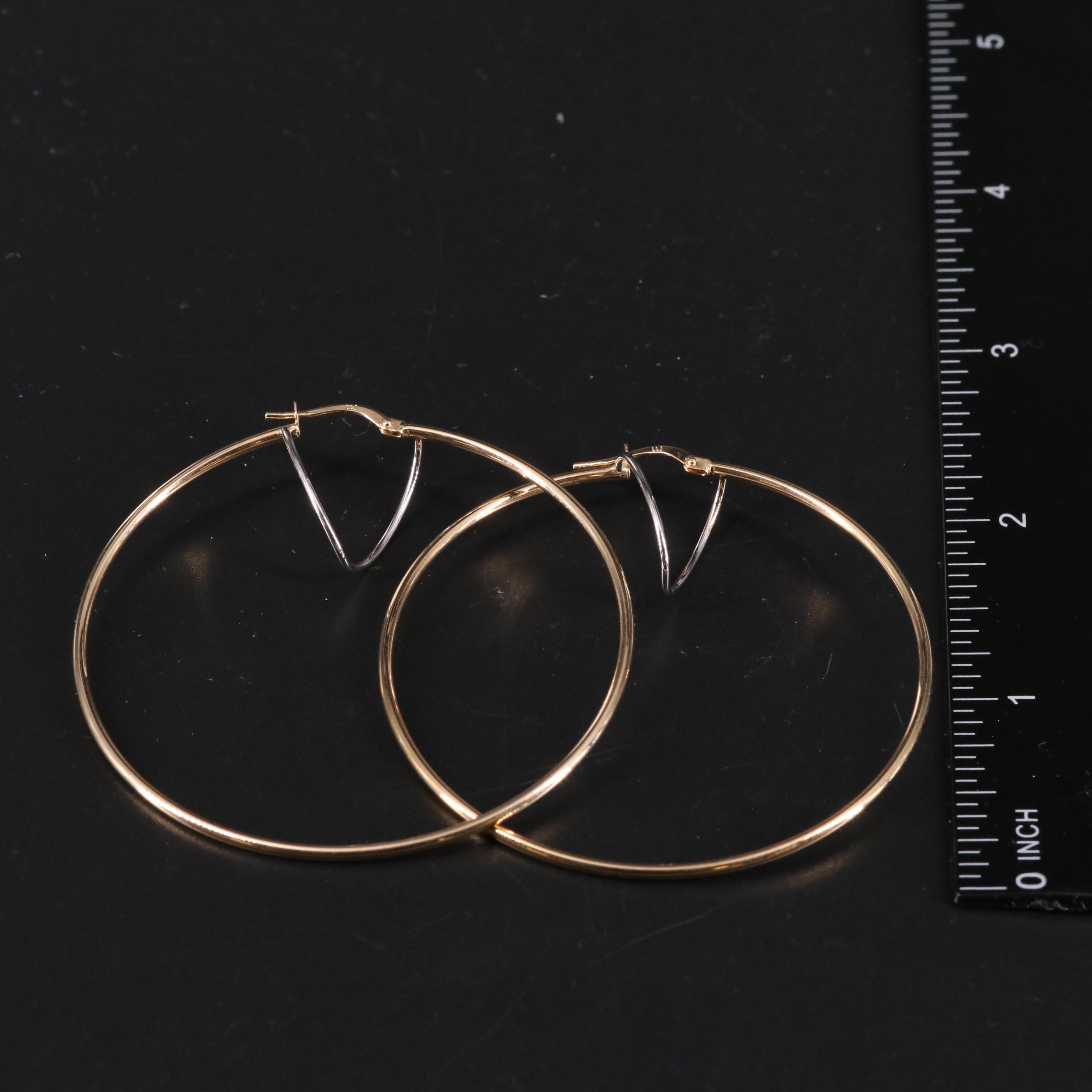 14K Oversized Hoop Earrings